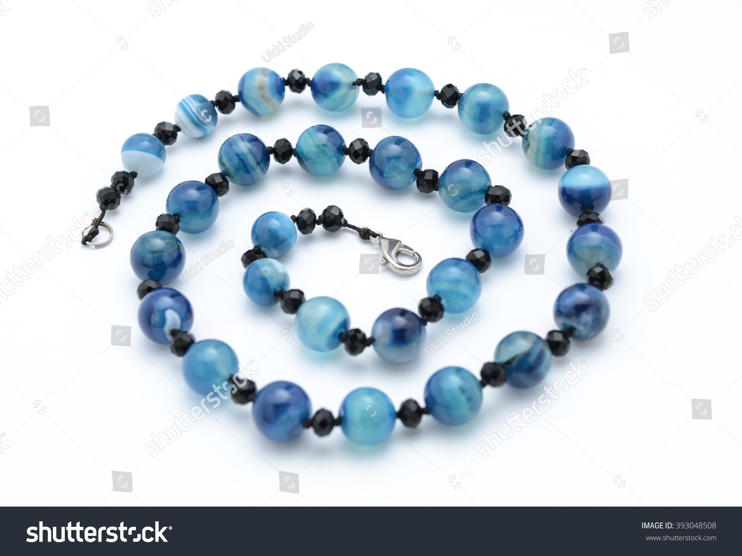 beads from natural stones isolated #393048508