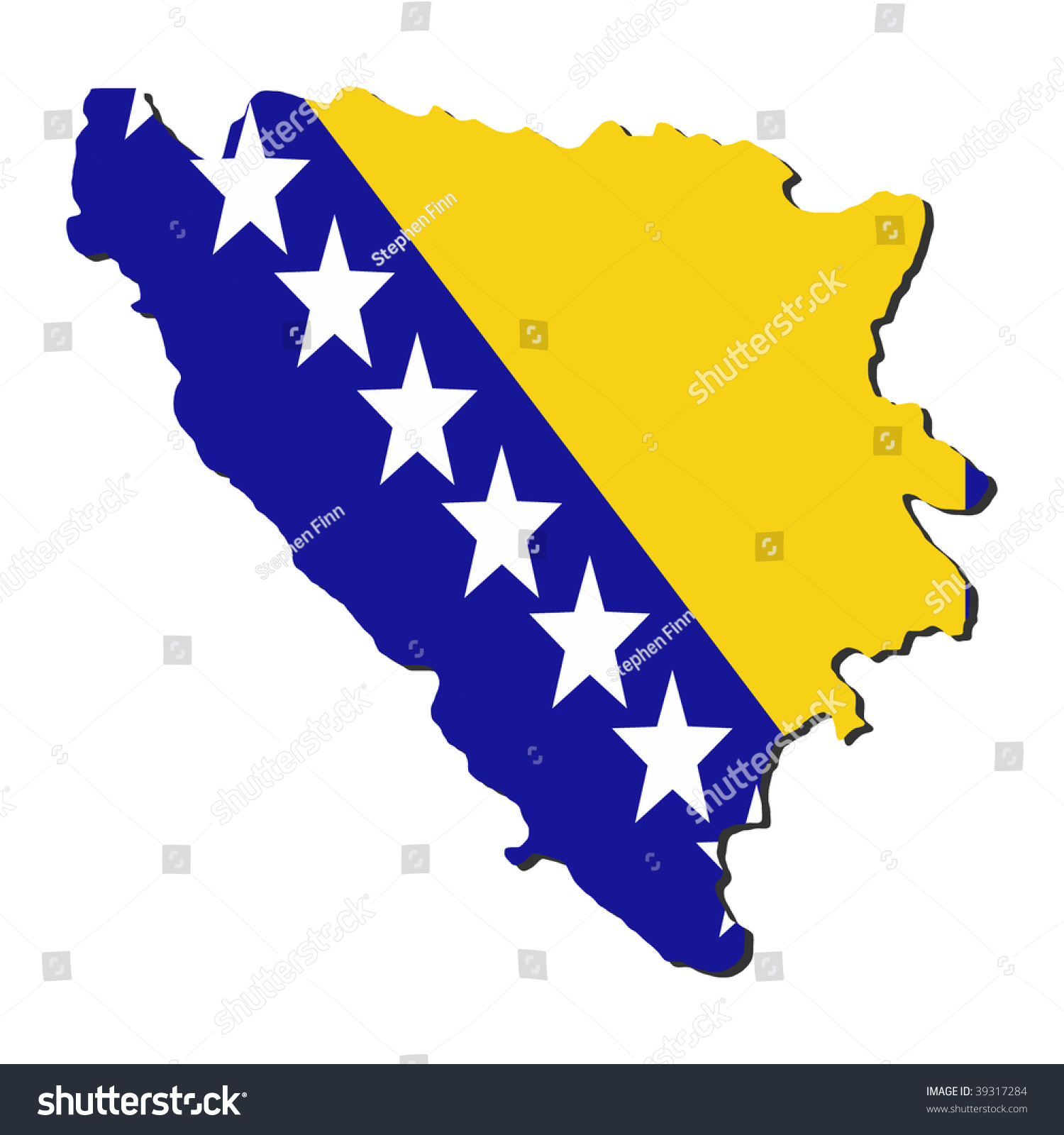 map of Bosnia and their flag illustration - Royalty Free Stock Vector ...