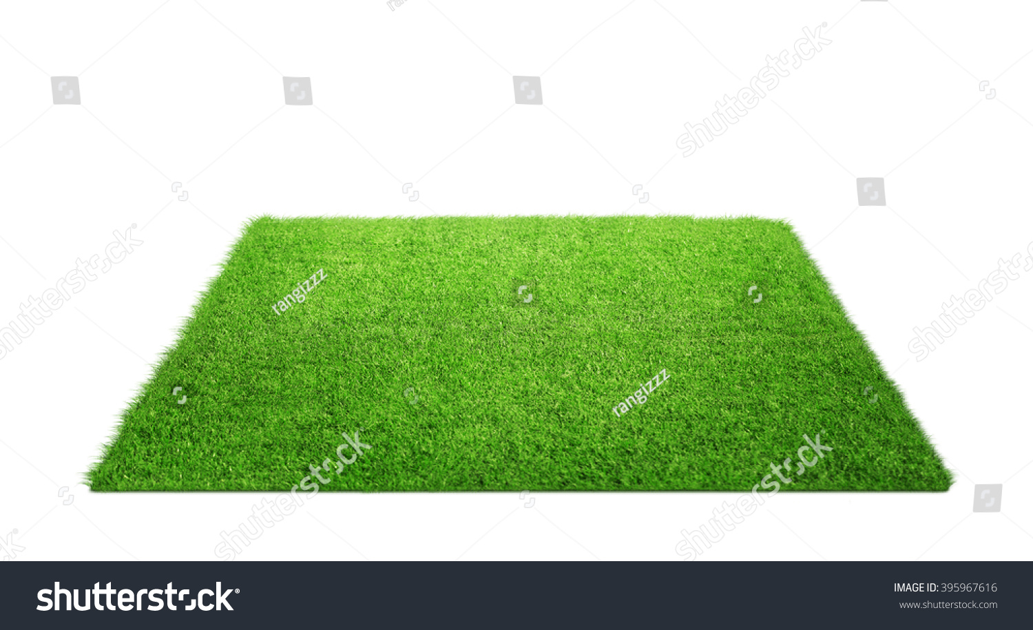 Close up of grass carpet isolated on white background with copy space #395967616