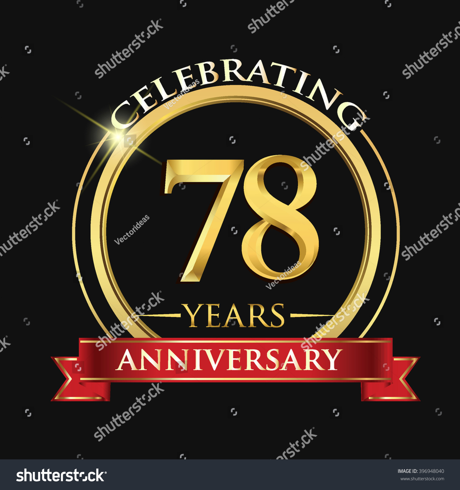 Celebrating 78 years anniversary logo. with - Royalty Free Stock Vector ...