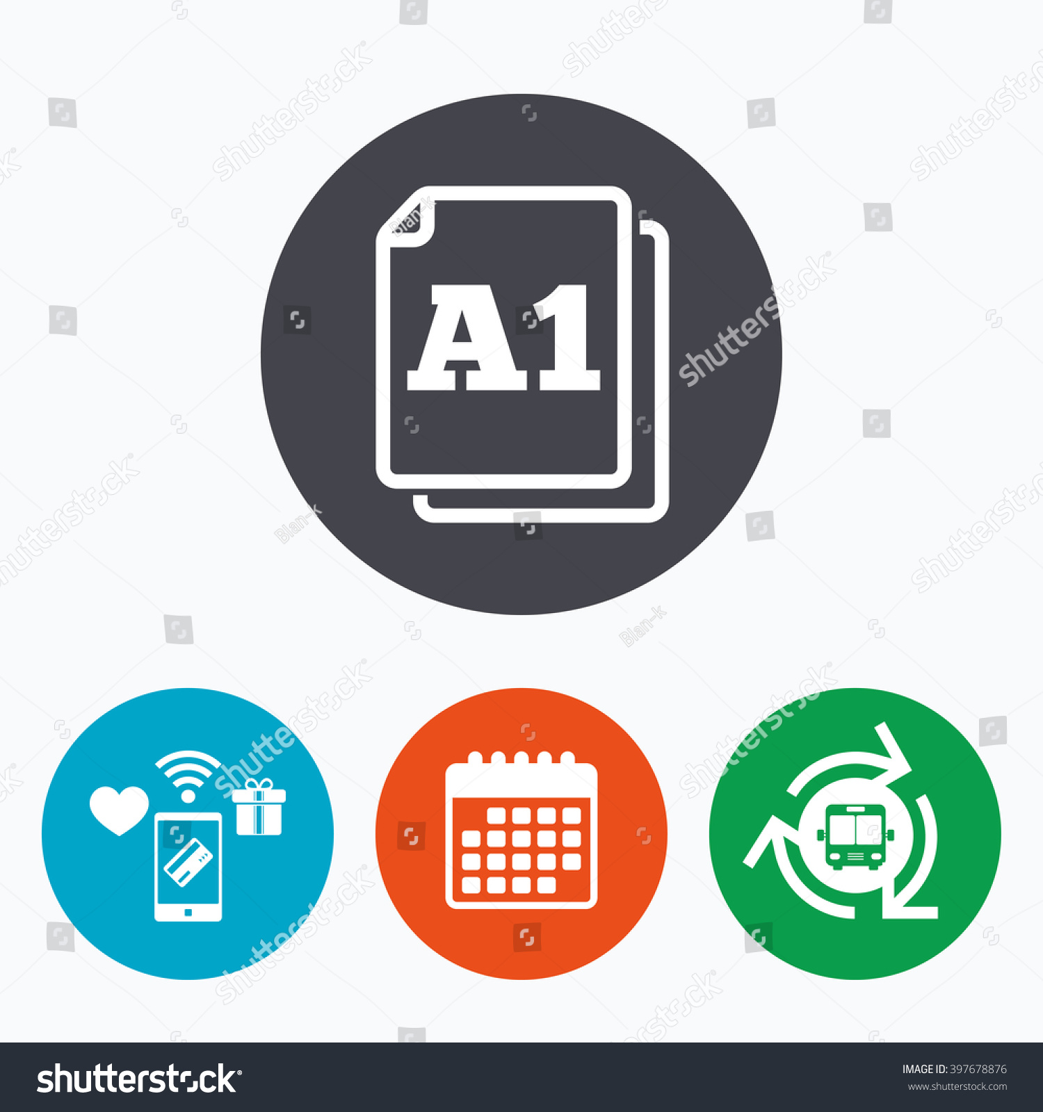Paper size A1 standard icon. File document - Royalty Free Stock Photo ...