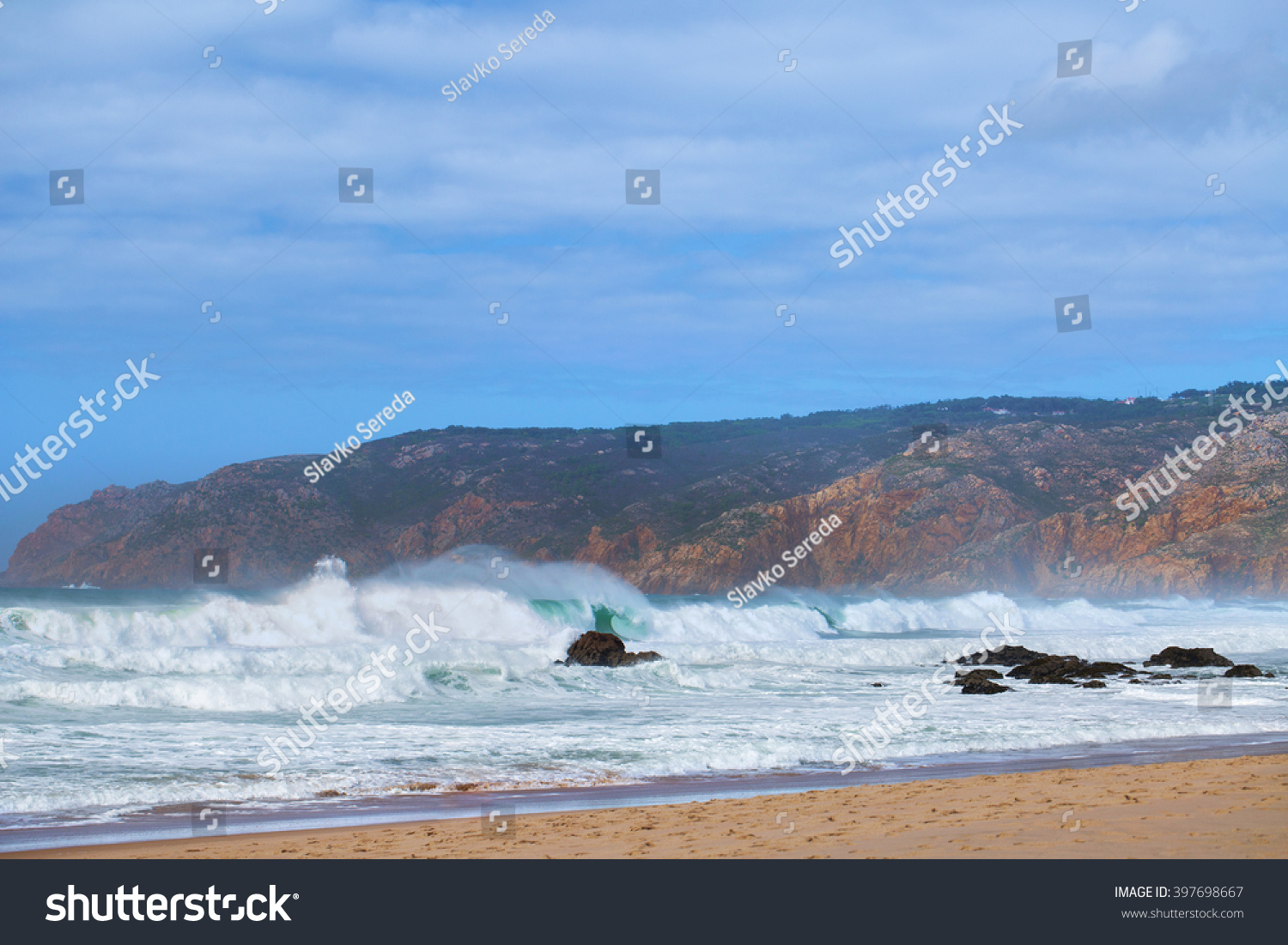 Royalty Free View Of Guincho Beach Cascais 397698667