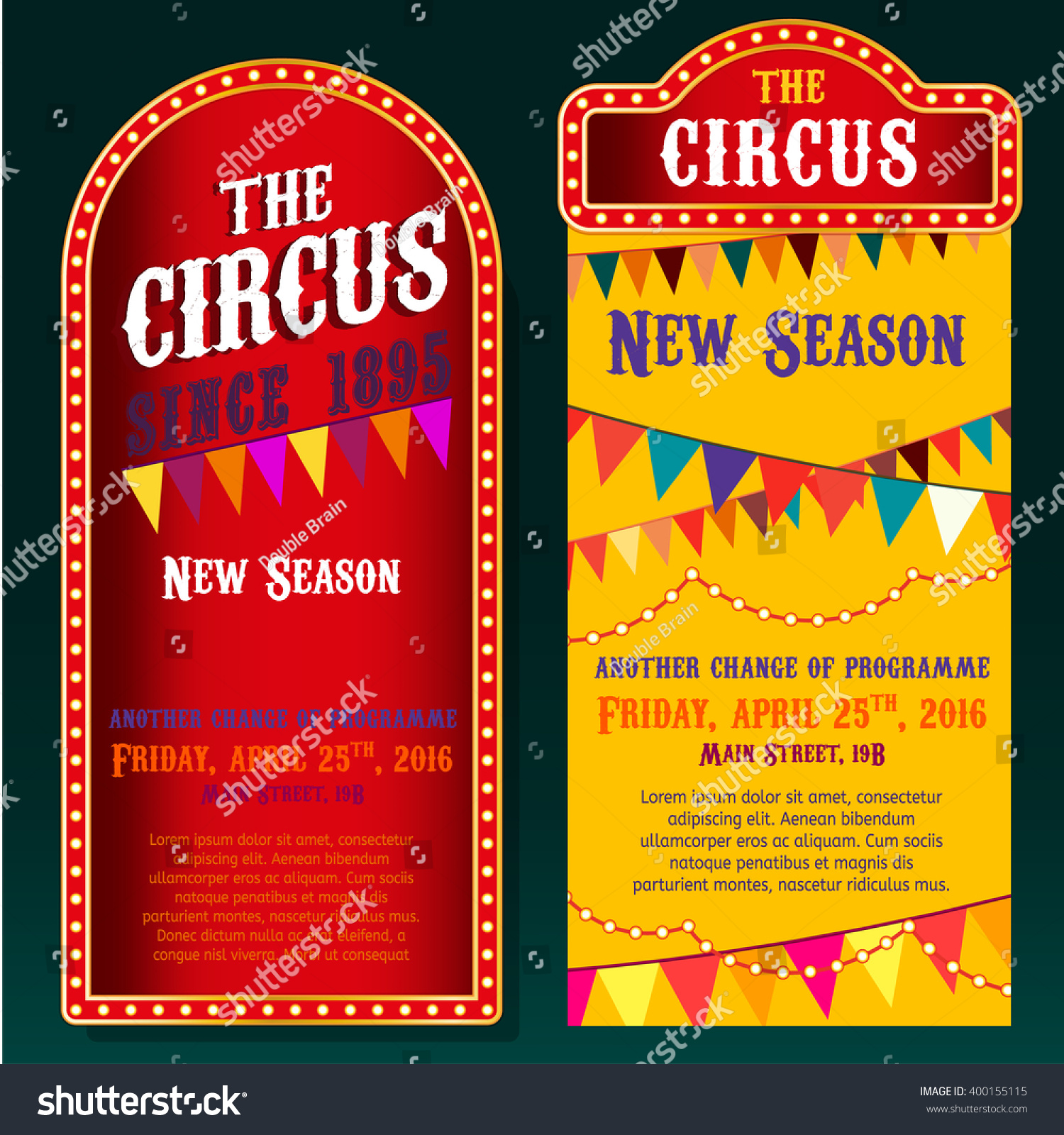 Circus Banners - Royalty Free Stock Vector 400155115 - Avopix.com