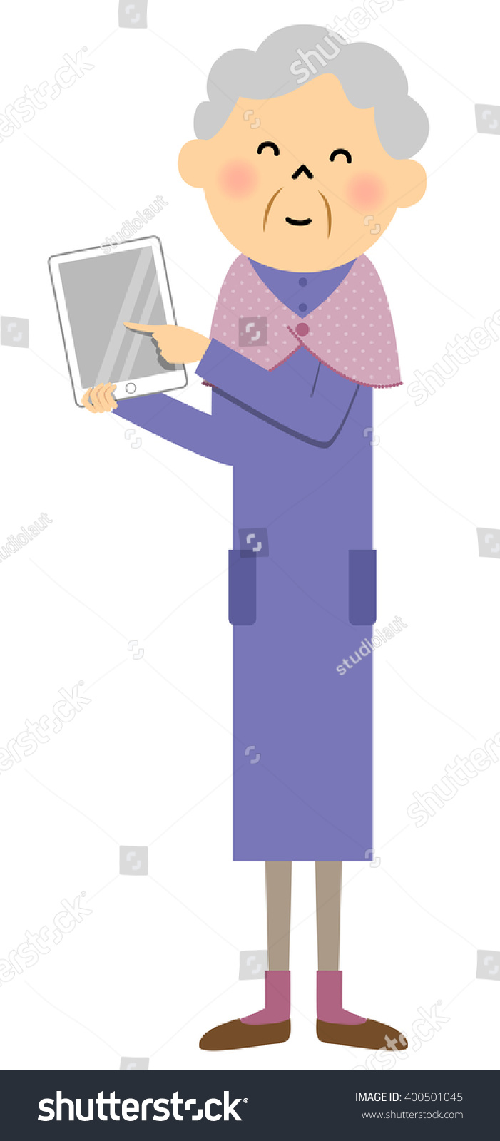 Female senior citizen,Tablet #400501045