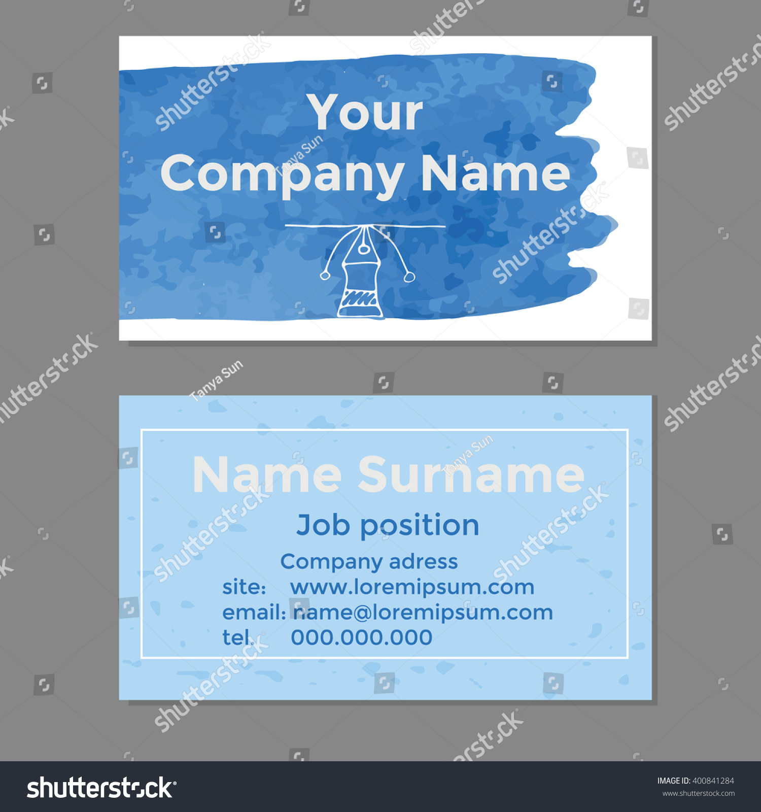 Your Company Name Business Cards Template With Royalty Free Stock