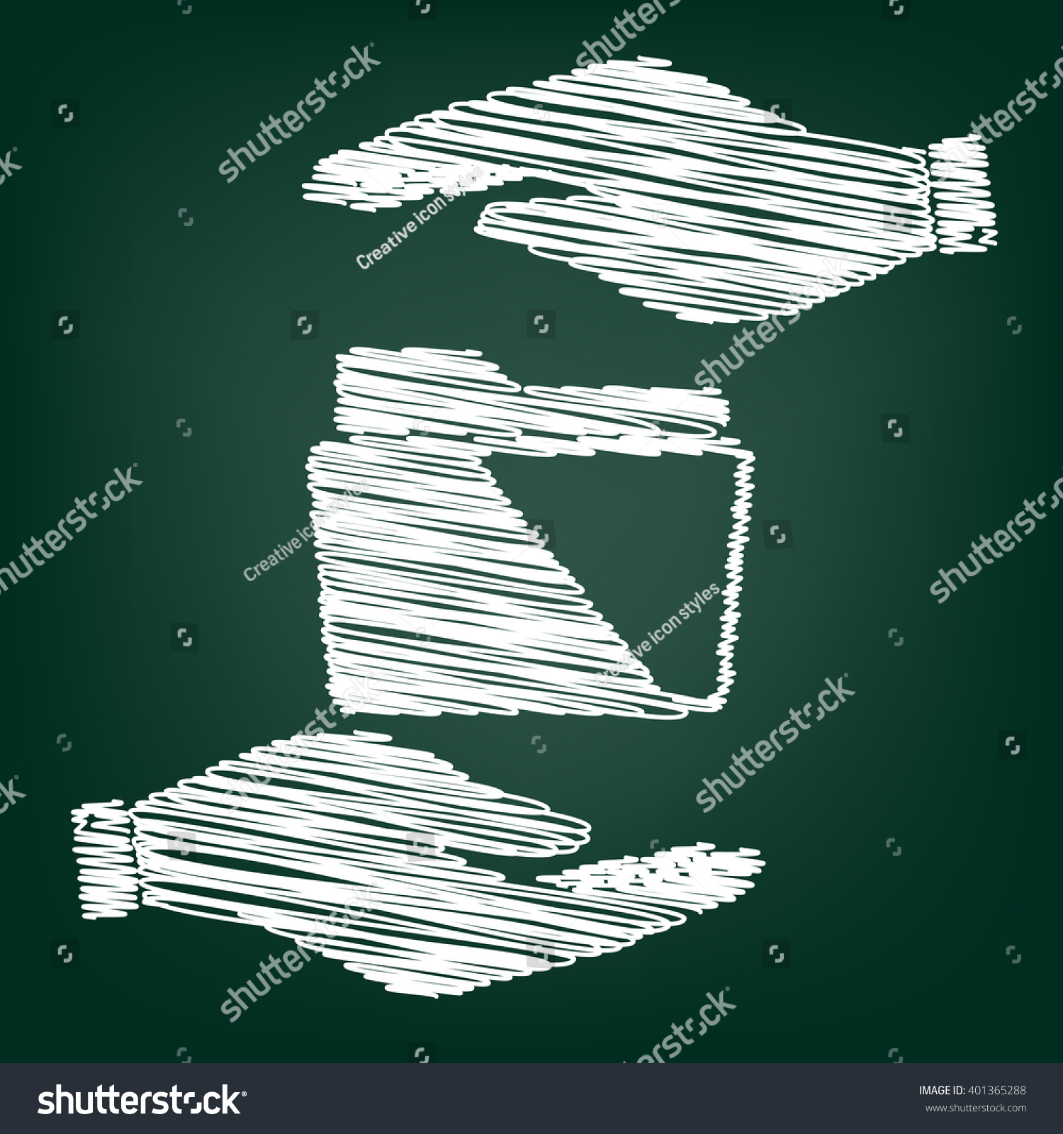 Folder sign scrible effect - Royalty Free Stock Vector 401365288 ...