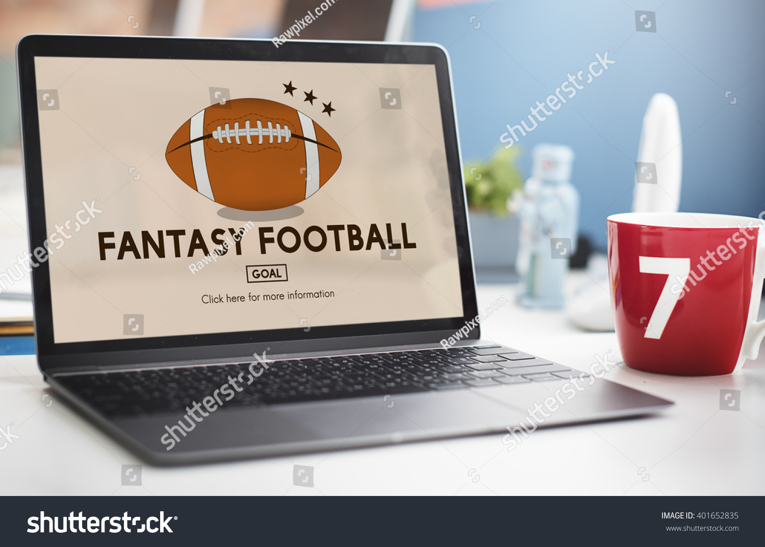 Fantasy Football Entertainment Game Play Sport Concept #401652835