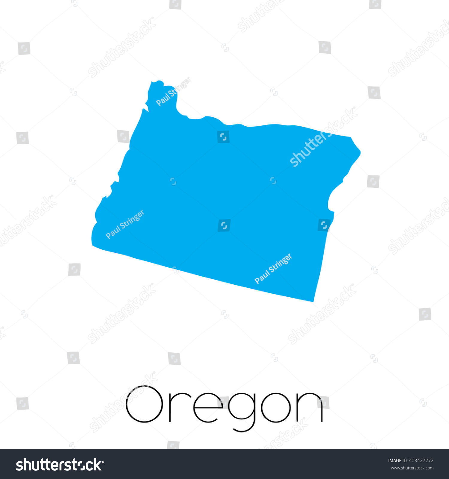 A Map Of The The State Oregon Royalty Free Stock Vector 403427272 0394