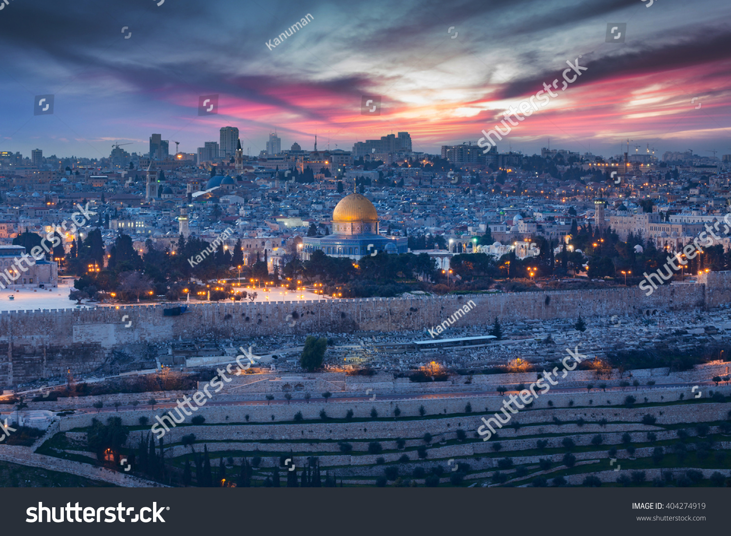 View to Jerusalem old city. Israel #404274919