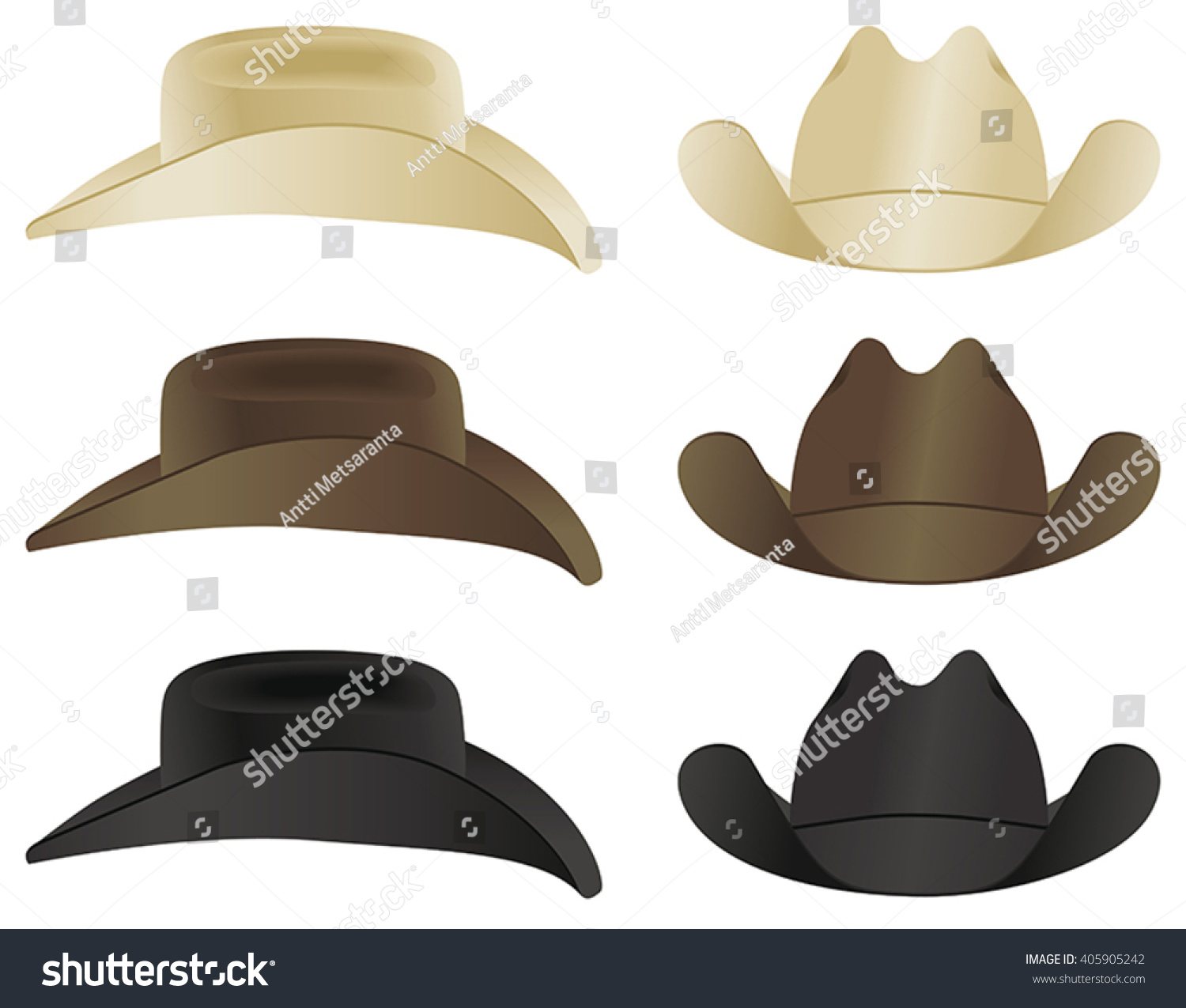 A country and western cowboy hat selection. - Royalty Free Stock Vector ...