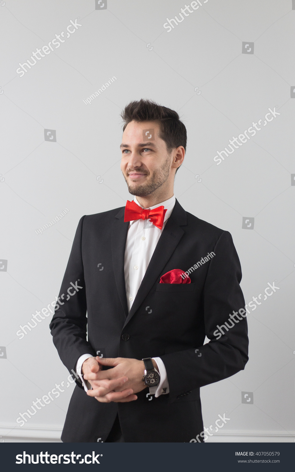 Royalty-free Portrait of a handsome young man.… #407050579 Stock