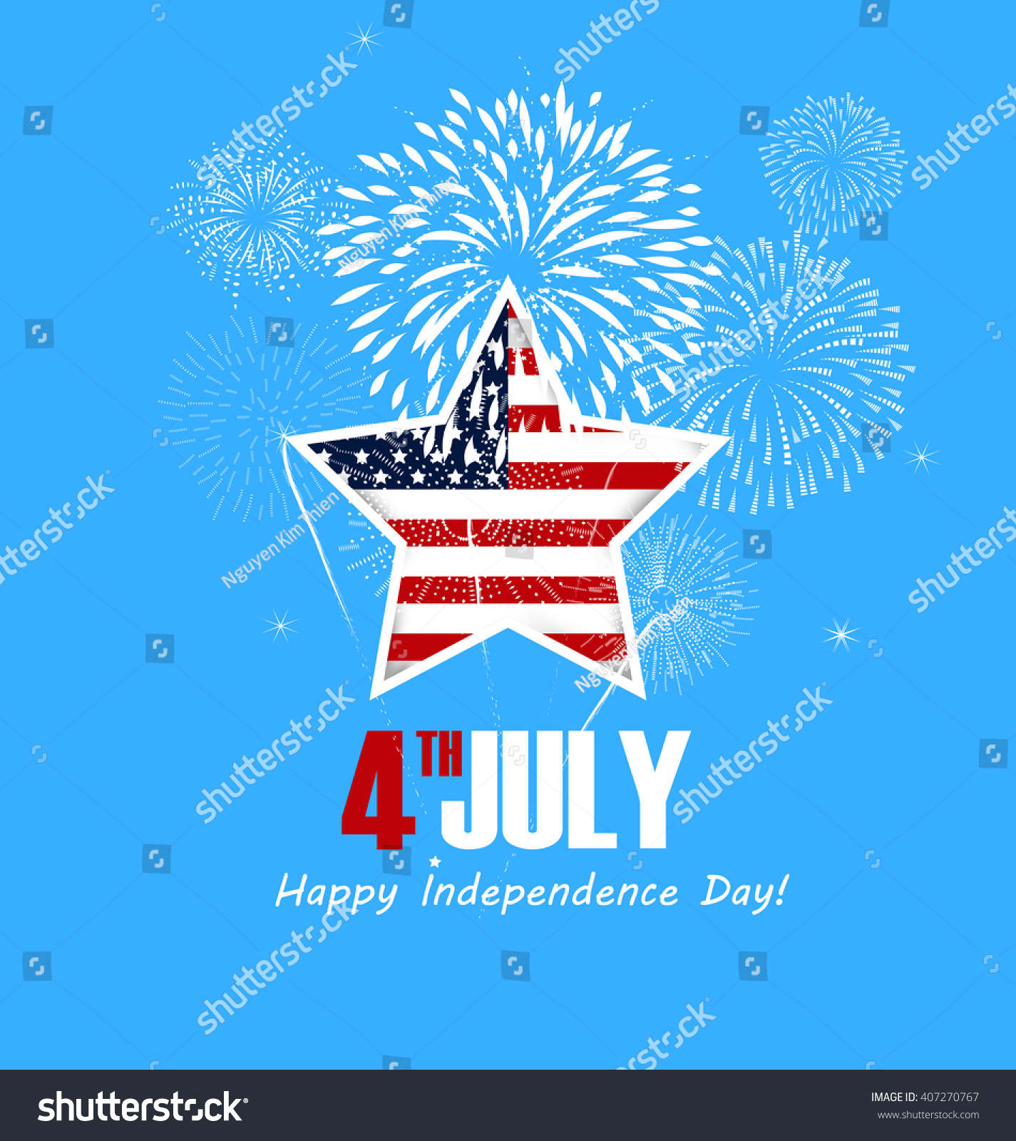 Fourth of July Background Royalty Free Stock Photo 407270767