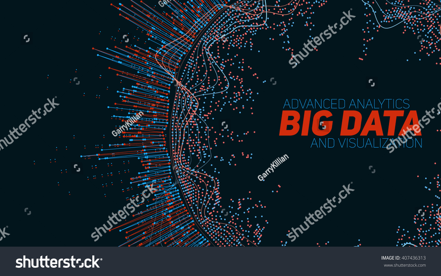 Big data visualization. Futuristic infographic. Information aesthetic design. #407436313