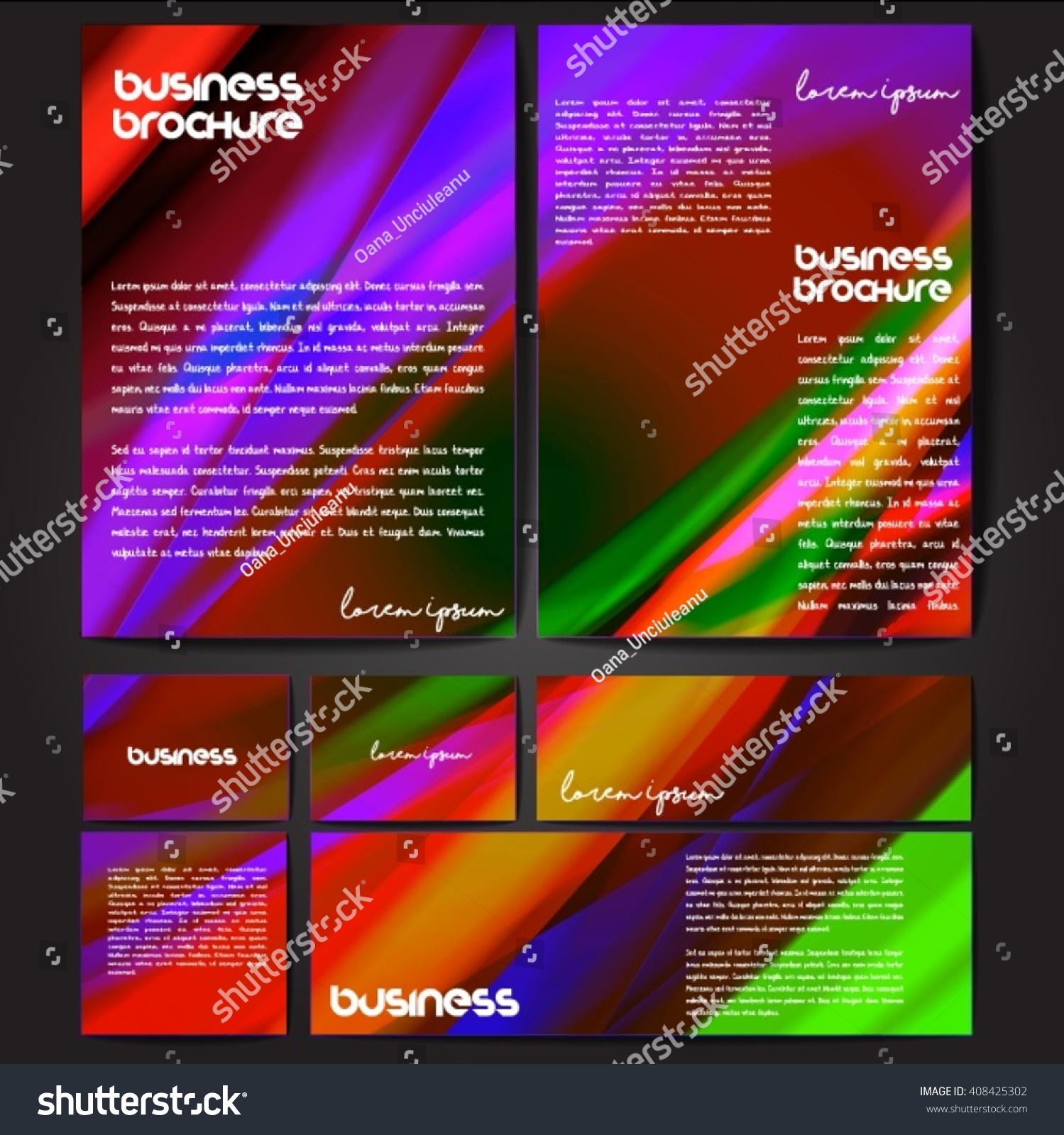 Corporate Identity Template Set Business Royalty Free Stock Vector 408425302 9934