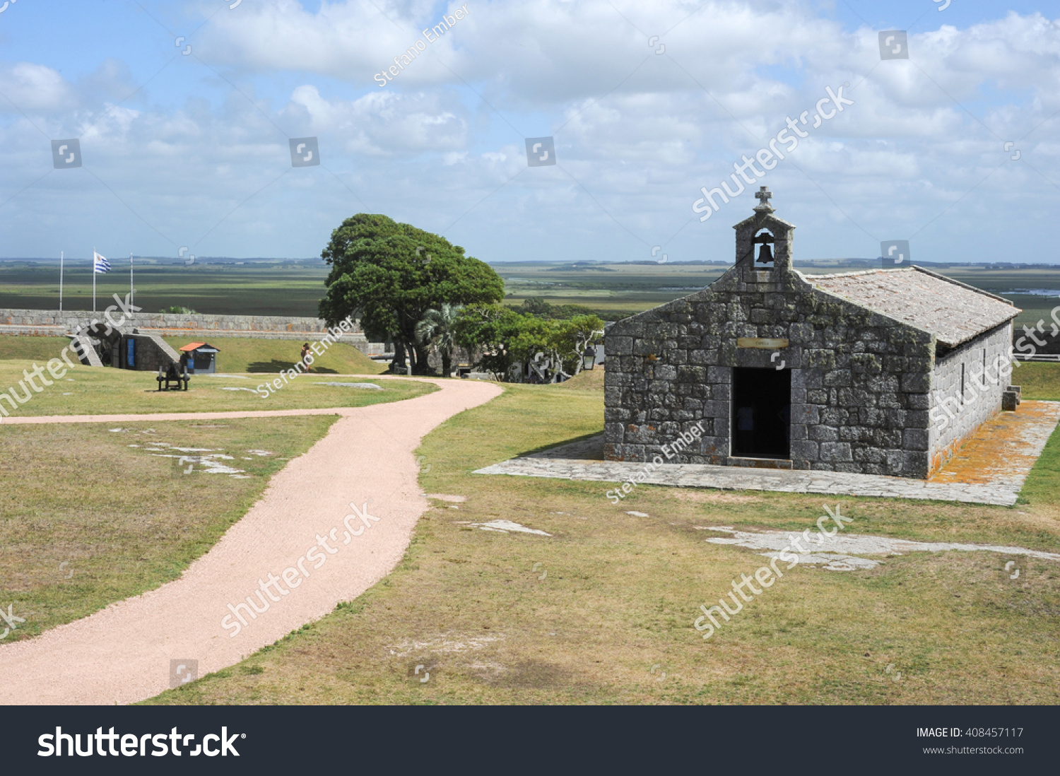 Historical Santa Teresa Fort on Uruguay. Near the Brazilian border of Chui, the fort was started by the Portuguese & finished by the Spanish, in the context of Uruguay wars spreading along 3 centuries #408457117