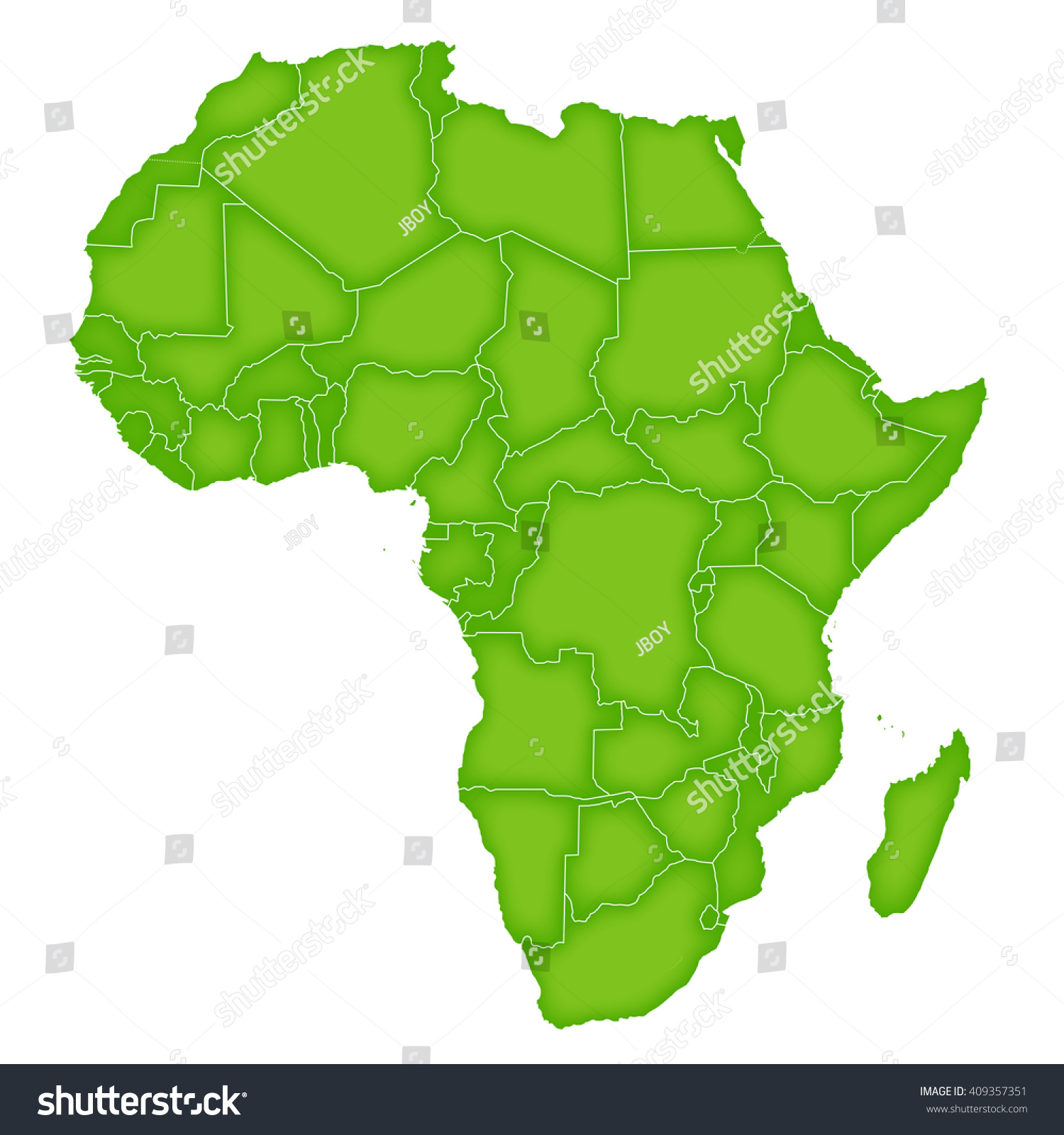 Africa map icon symbol - Royalty Free Stock Photo 409357351 - Avopix.com