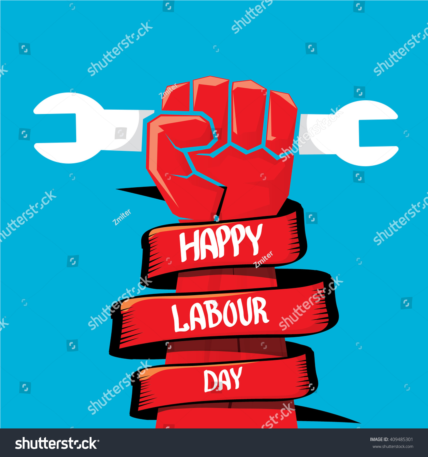 1 may happy labour day. vector happy labour Royalty Free Stock