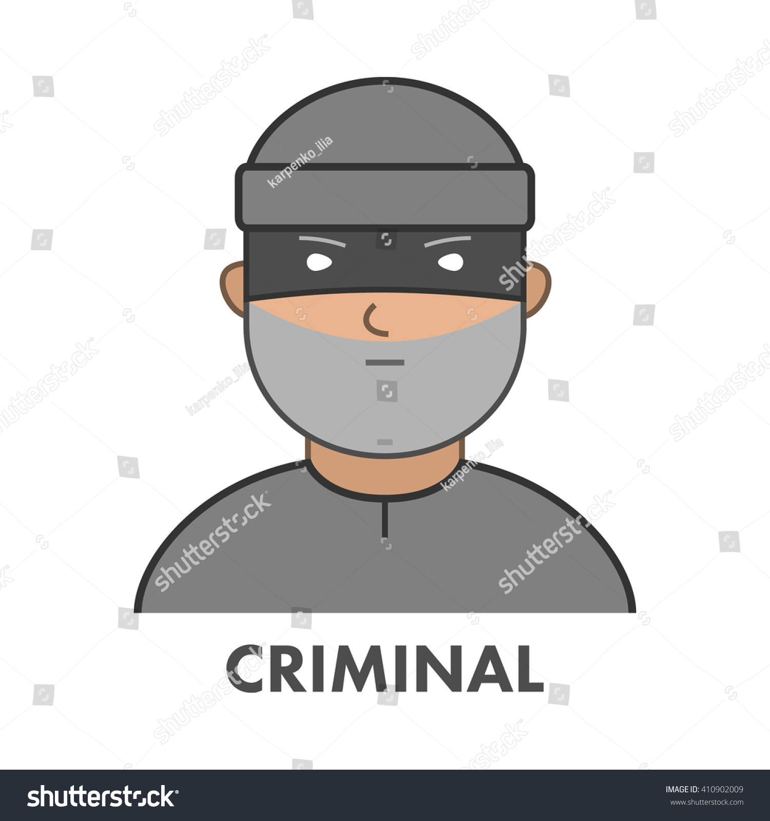 Modern icon theft. Cool symbol of burglar. Flat - Royalty Free Stock ...