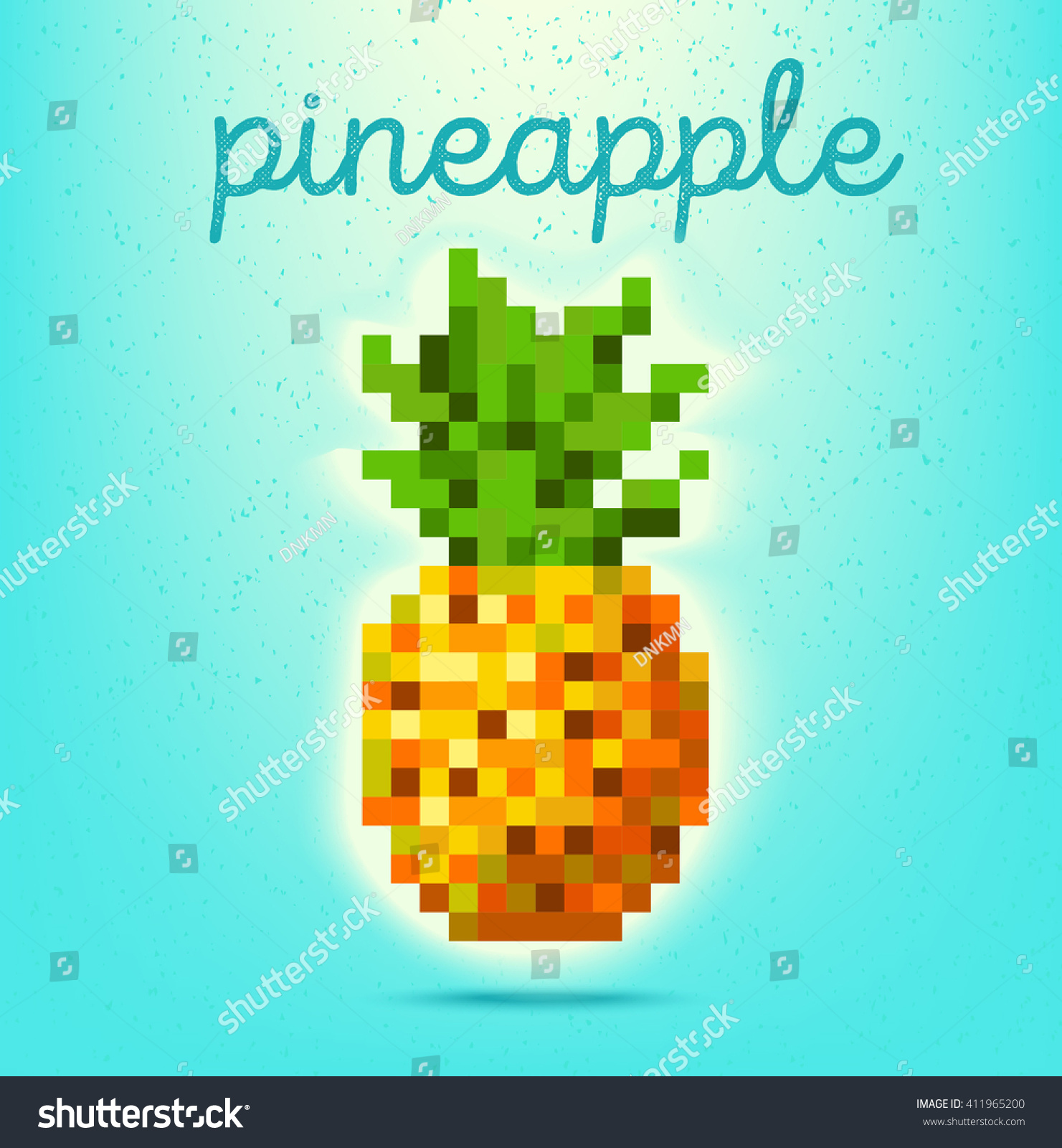 wallpapers 8 Bit Blueberry Pixel Art pixel art style poster with pineapple