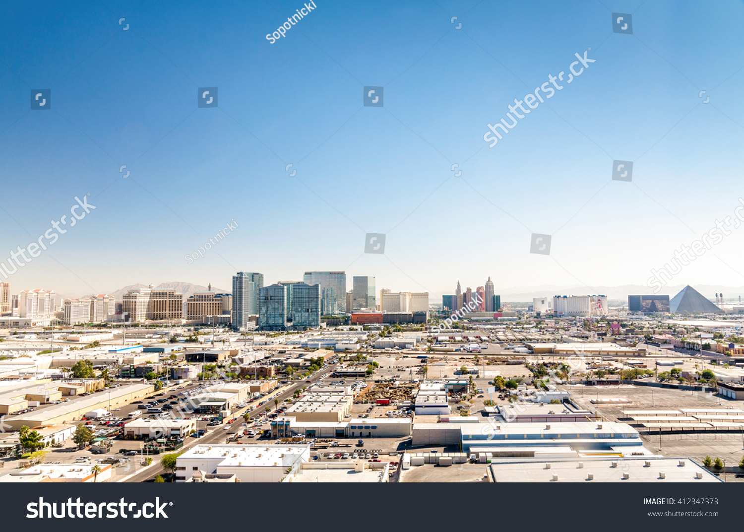 Panorama of Las Vegas, Nevada, USA #412347373