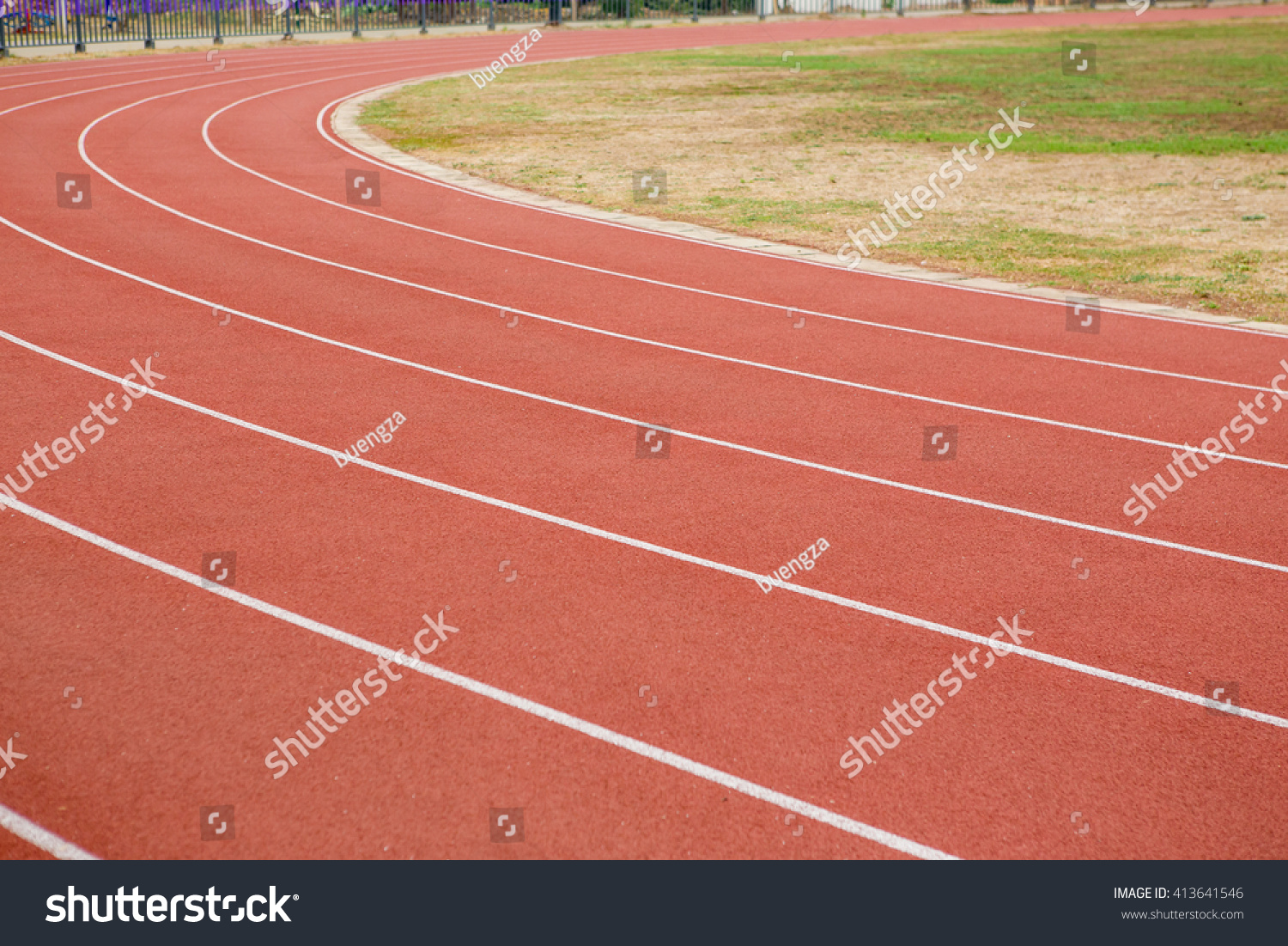 Running track in stadium #413641546