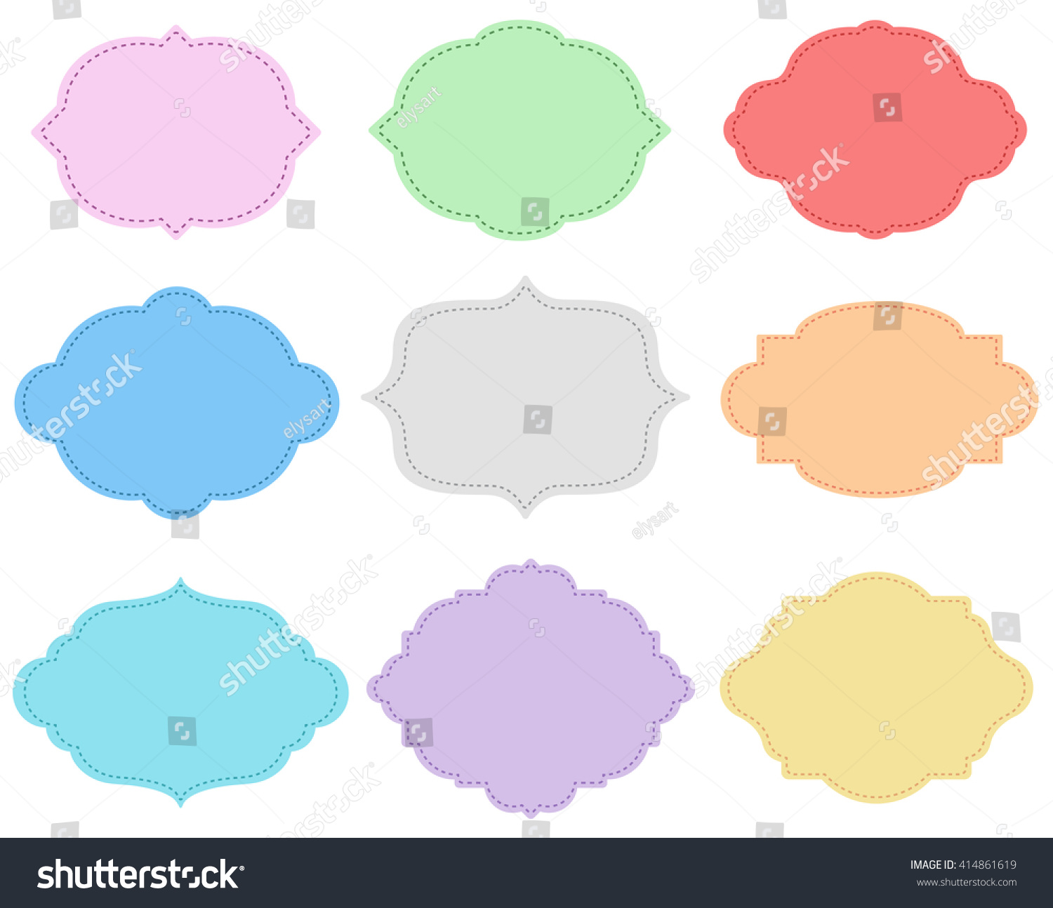 Cartoon labels set. Easy change colors - Royalty Free Stock Vector ...