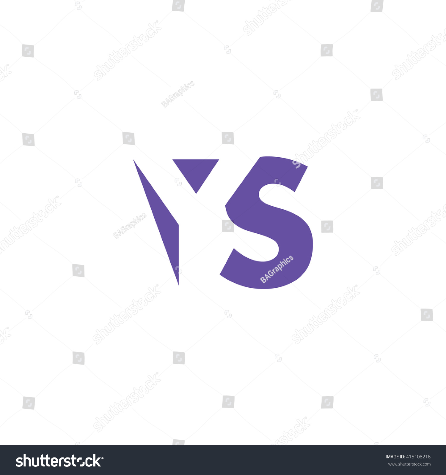 YS Logo. Vector Graphic Branding Letter Element. - Royalty Free Stock ...