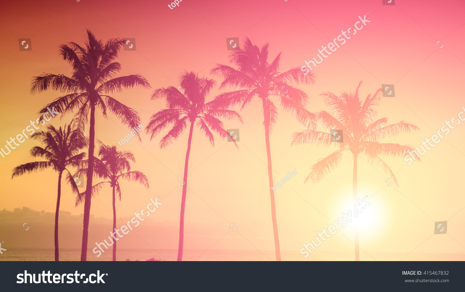 Tropical sunset #415467832