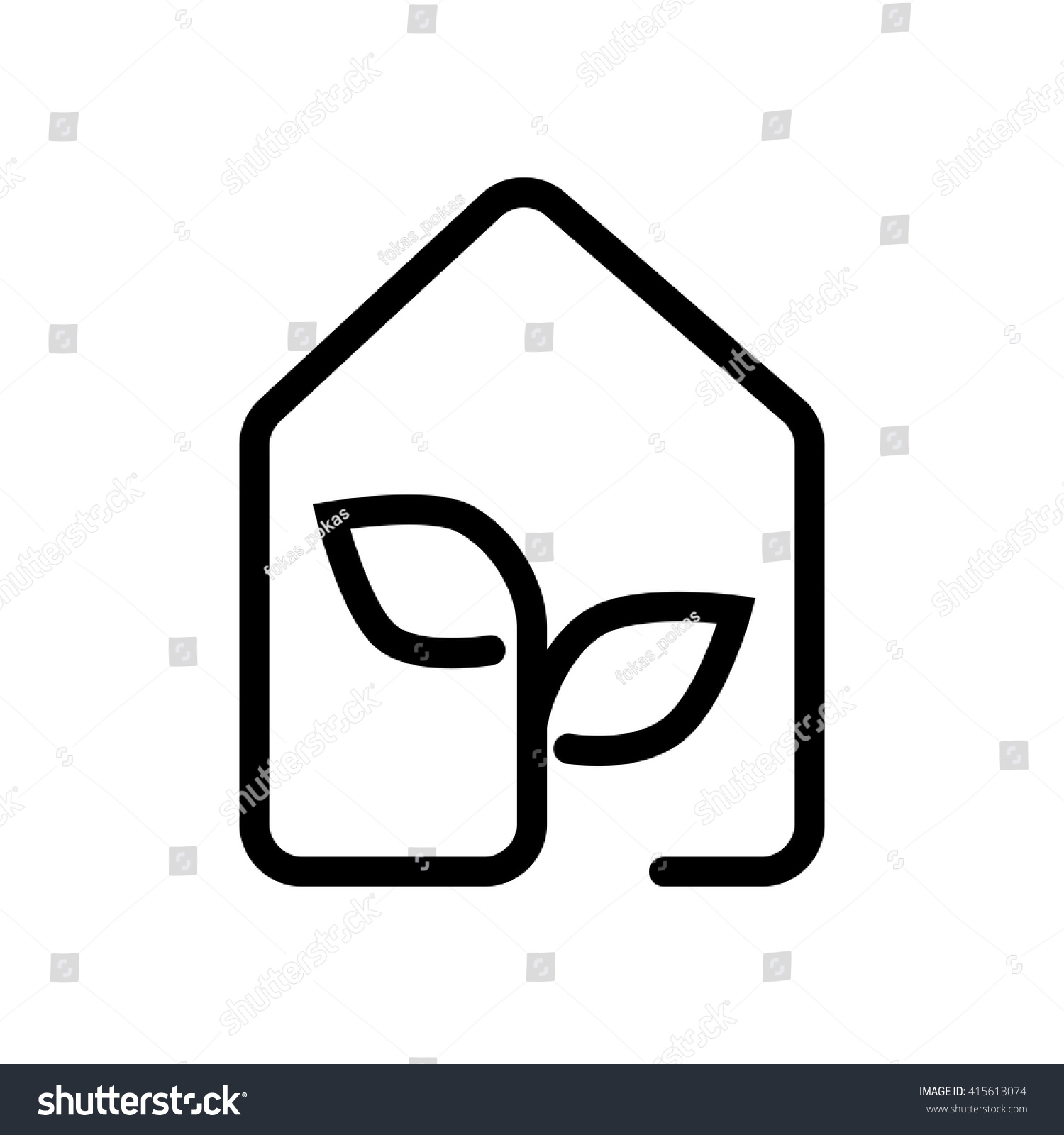 eco house icon concept #415613074