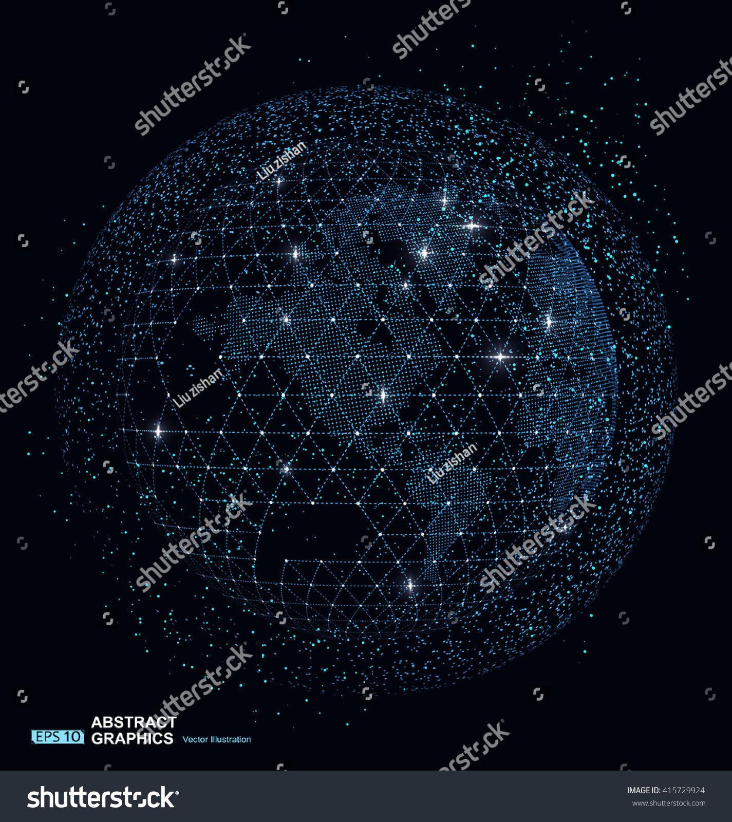 World map point, line, composition, representing the global, Global network connection,international meaning. #415729924