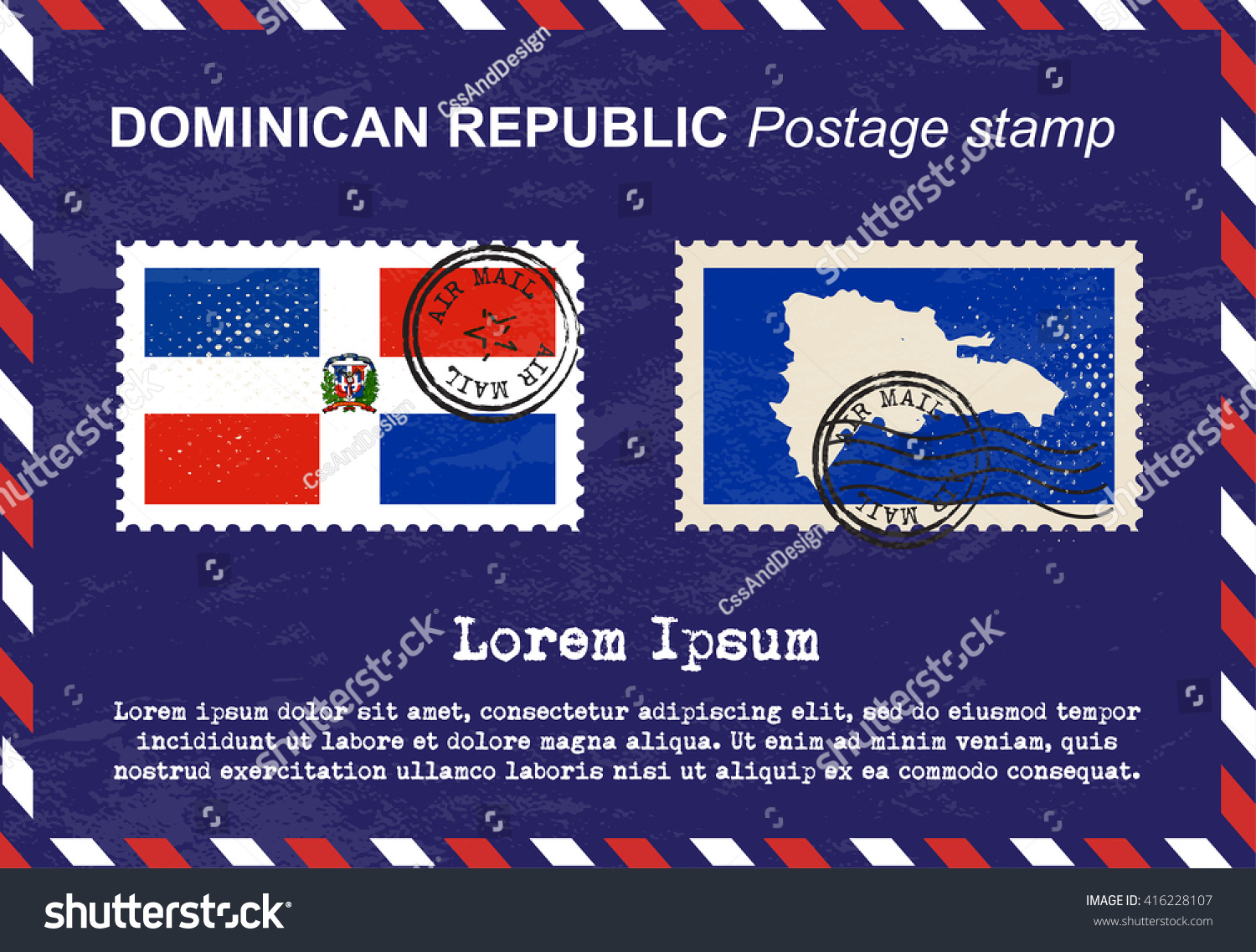 Dominican Republic postage stamp, postage stamp, - Royalty Free Stock ...