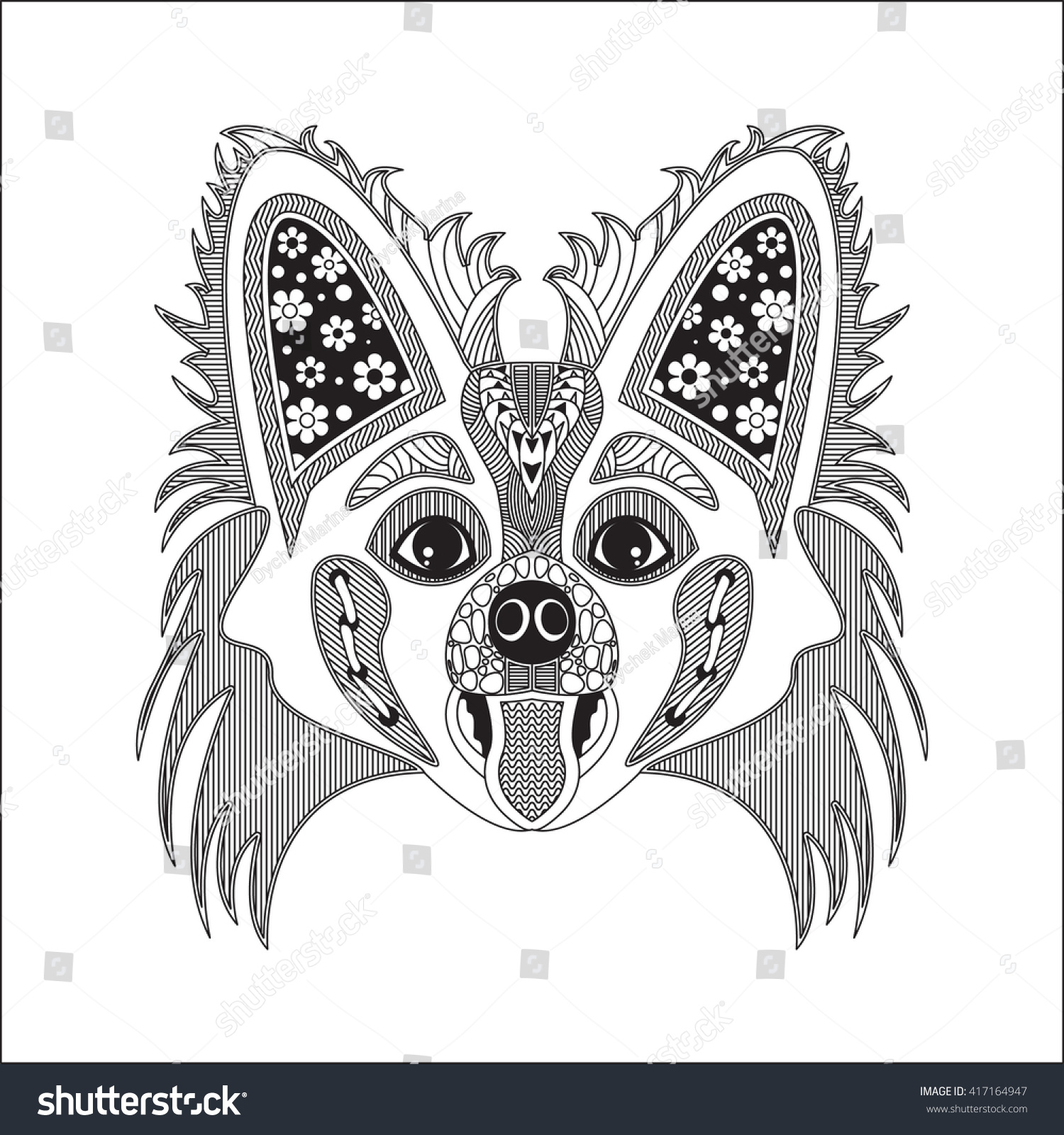 Royaltyfree Dog breed Papillon style are observed.… 417164947 Stock Photo  Avopix.com