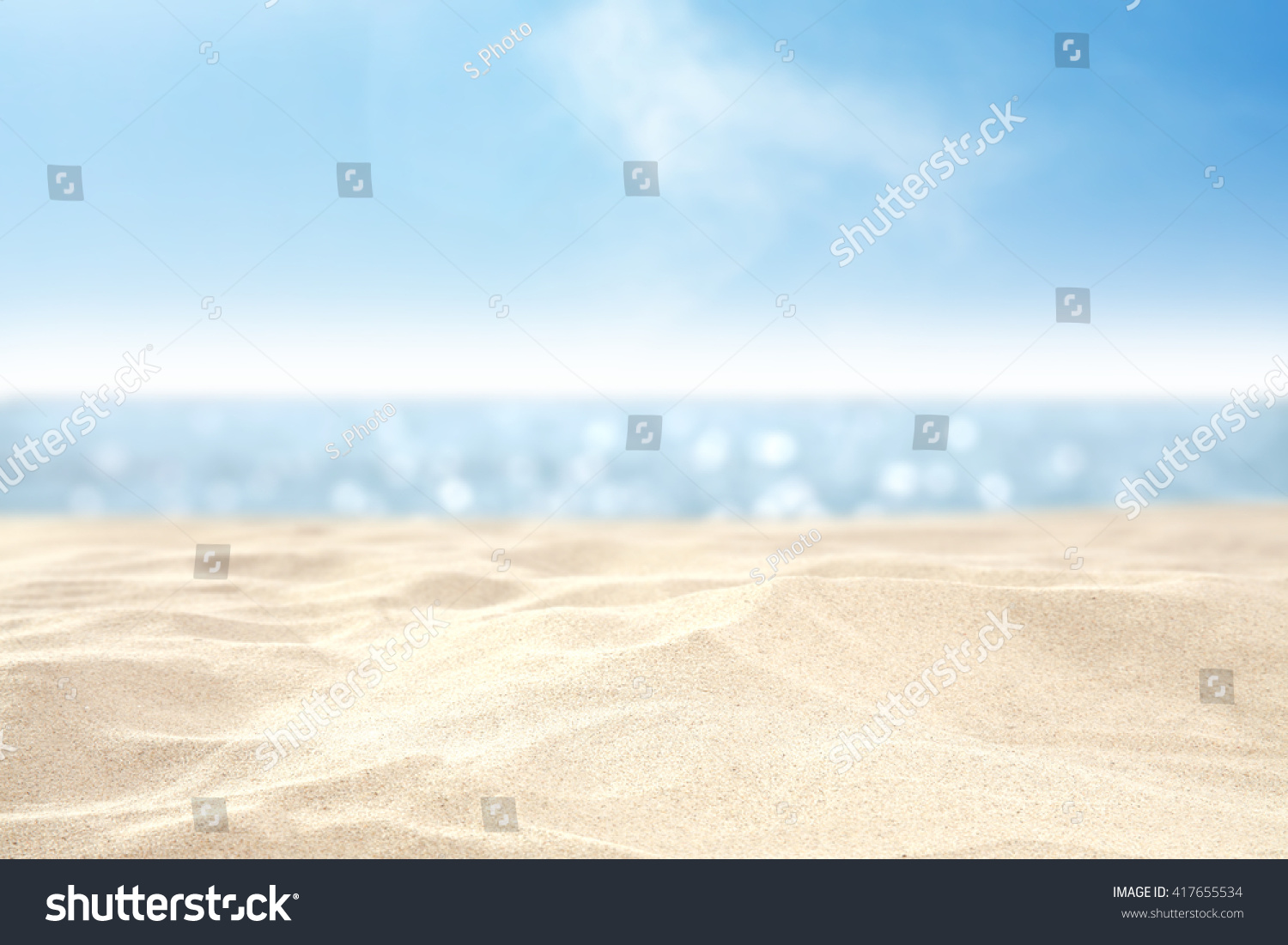 sand and sea and sky  #417655534
