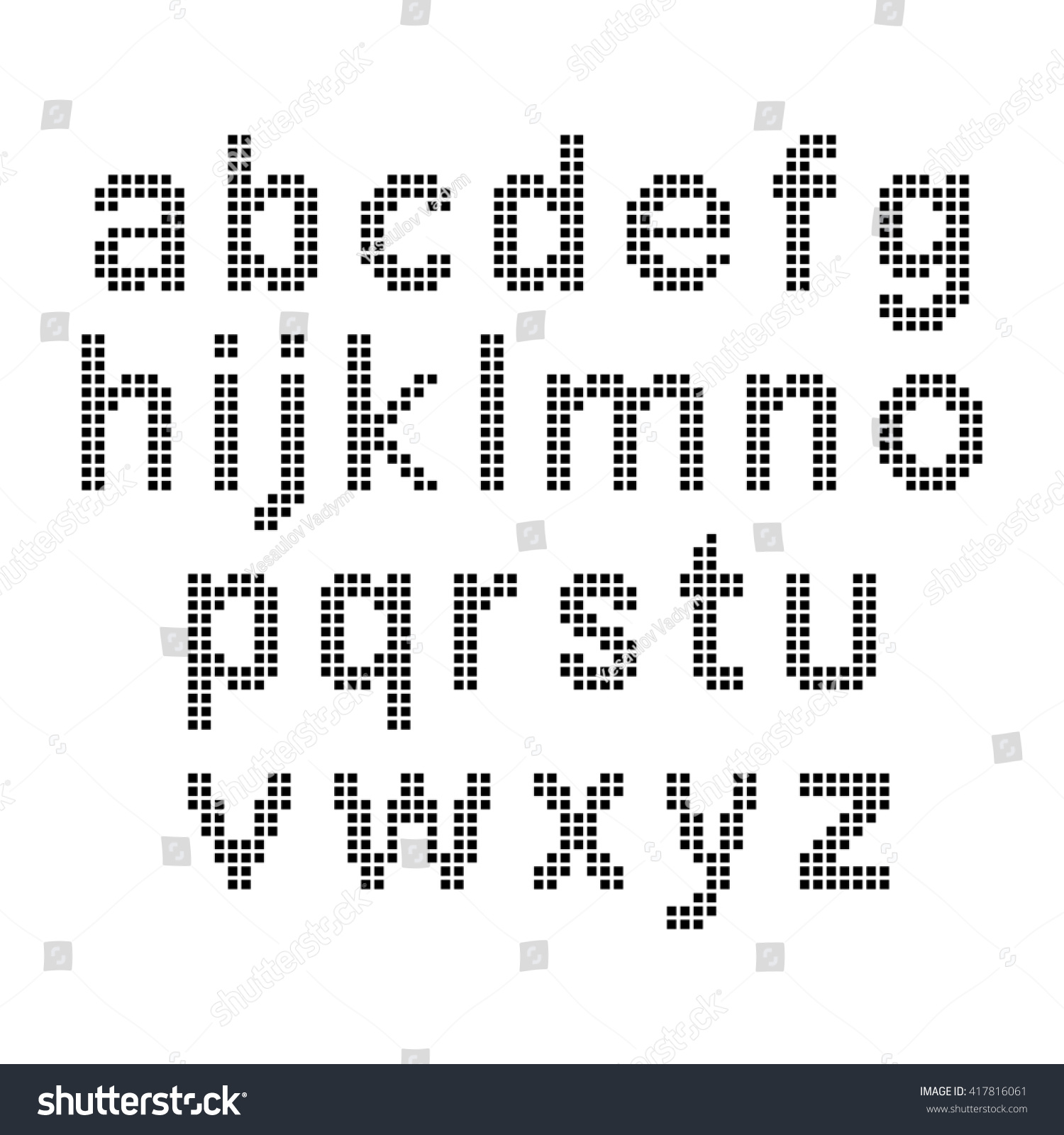 Lowercase pixel font. Raster version - Royalty Free Stock Photo ...