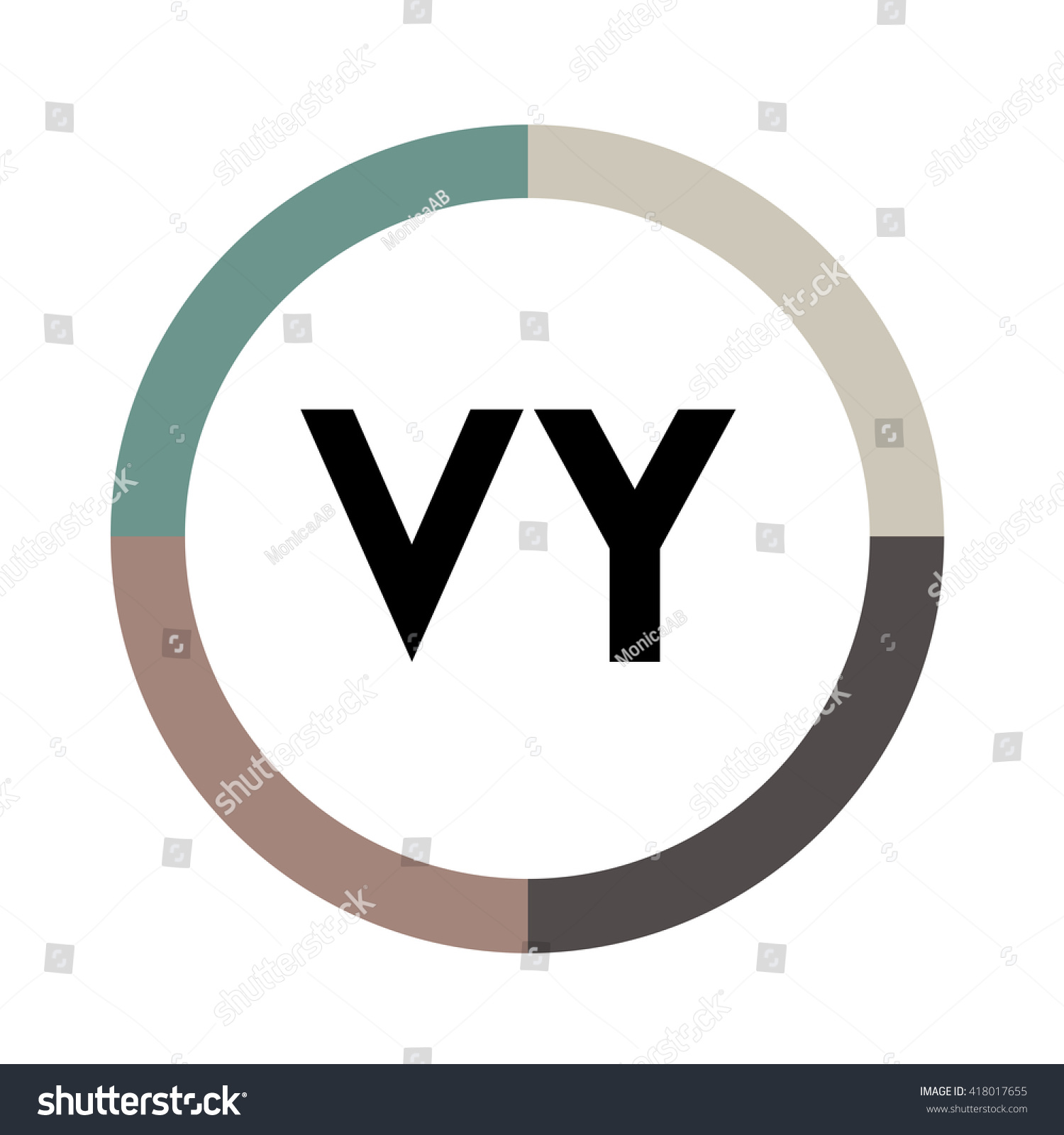 VY Letters , Four Colors In Abstract Background - Royalty Free Stock ...