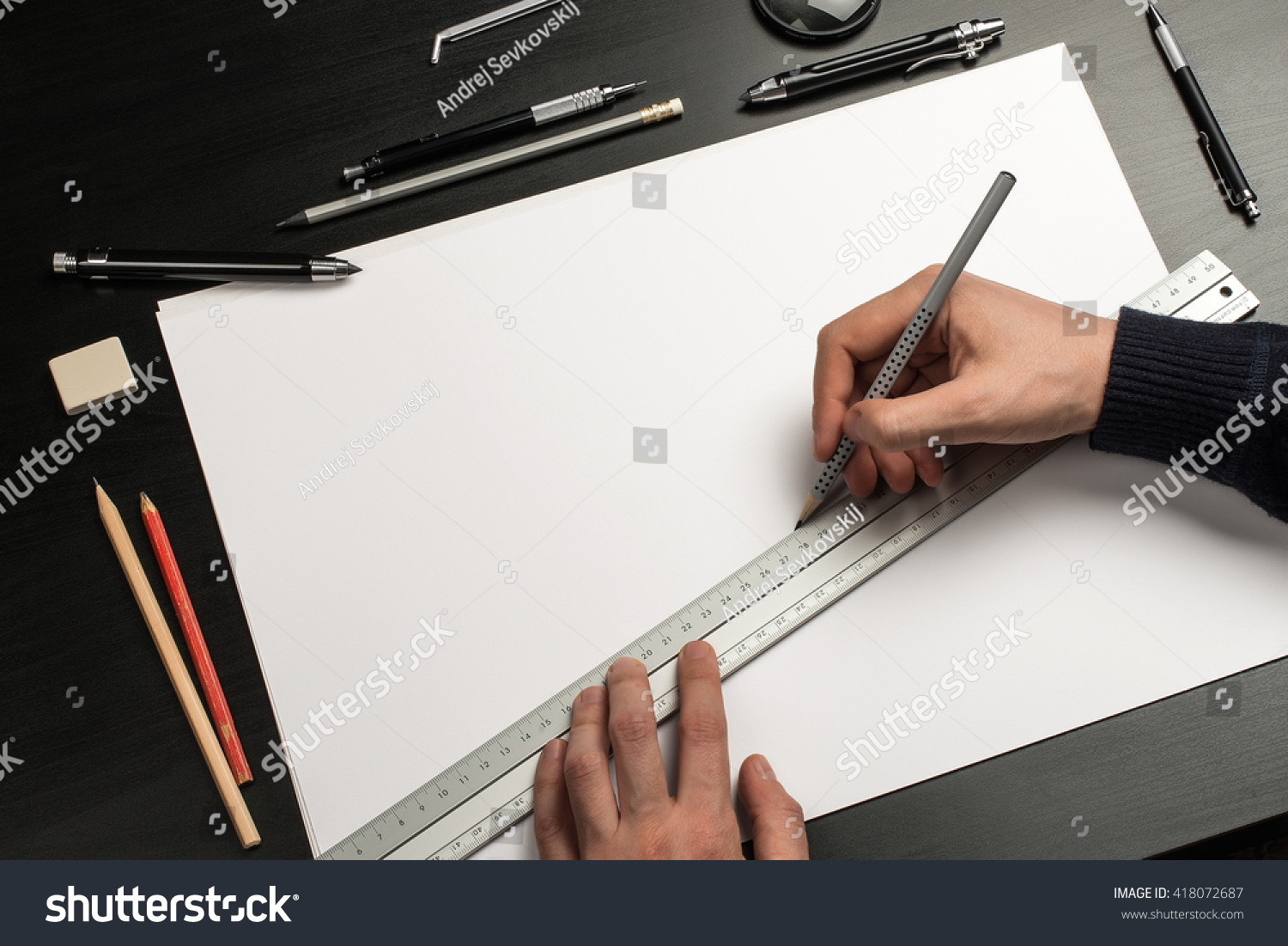 Blank template for sketch, hand drawn projects, mockups #418072687
