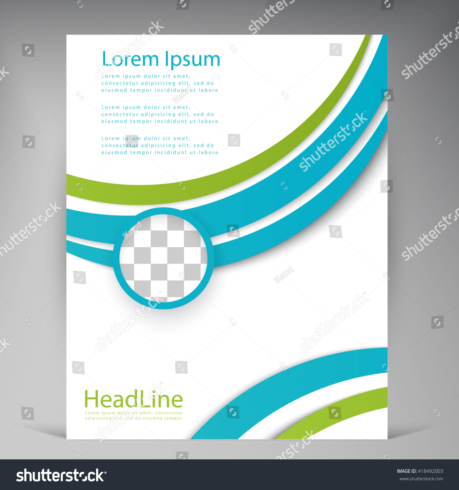 Vector Beautiful Green Flyer. Template flyers - Royalty Free Stock ...