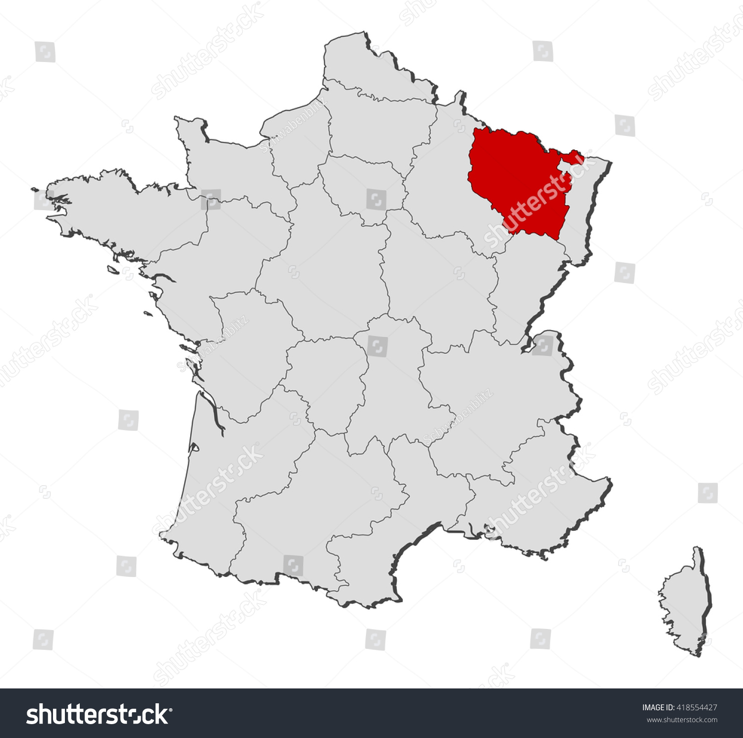 Map - France, Lorraine - Royalty Free Stock Vector 418554427 - Avopix.com