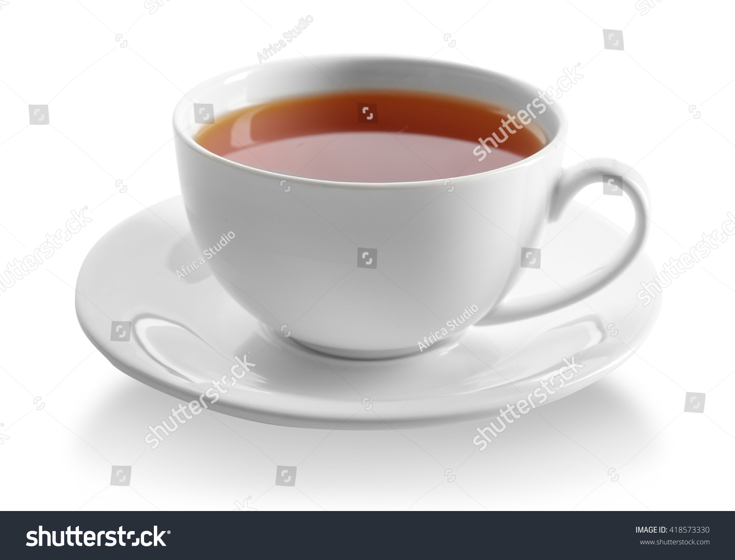 Cup of tea isolated on white background #418573330