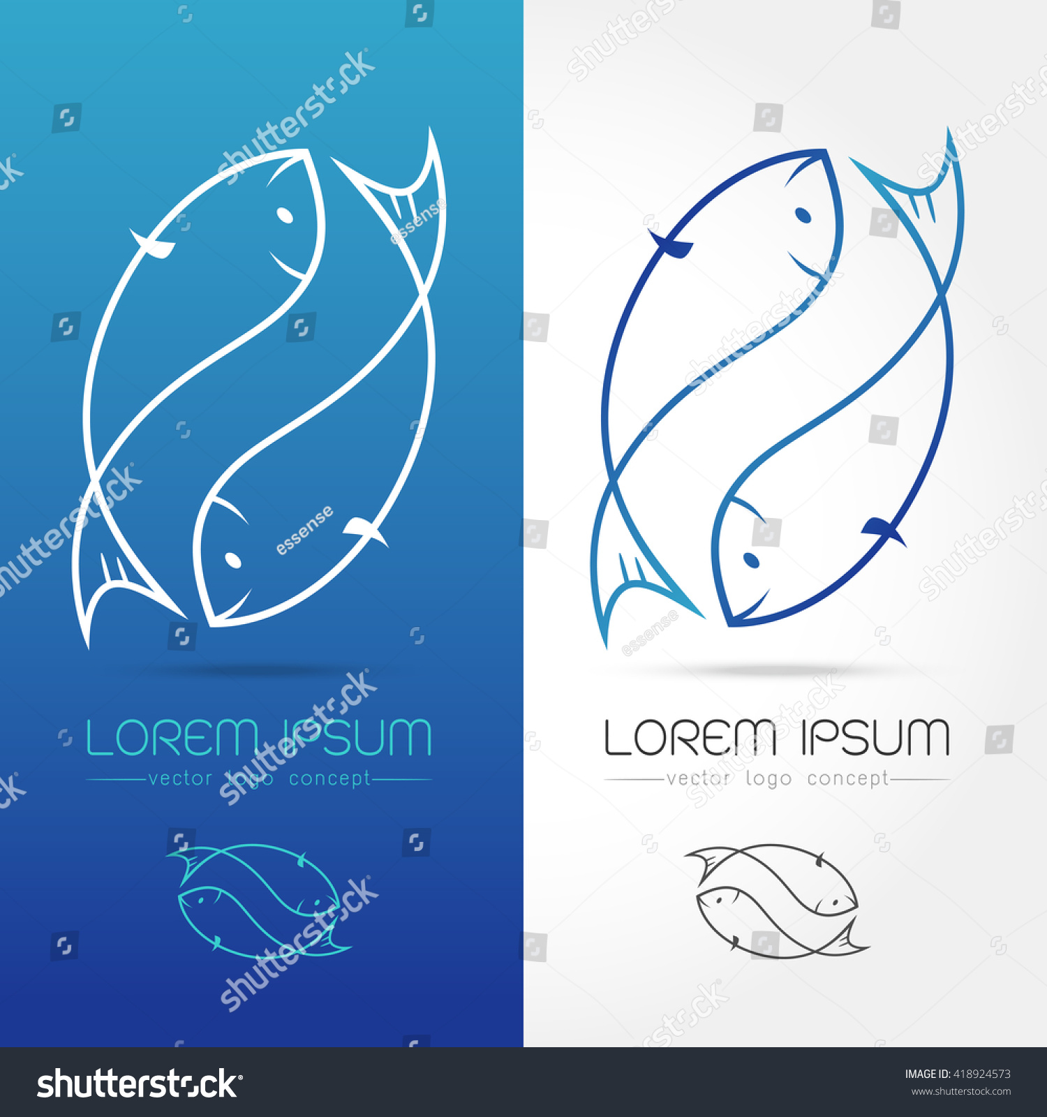 2 fish, twin fish logo for corporate identities - Royalty Free Stock ...