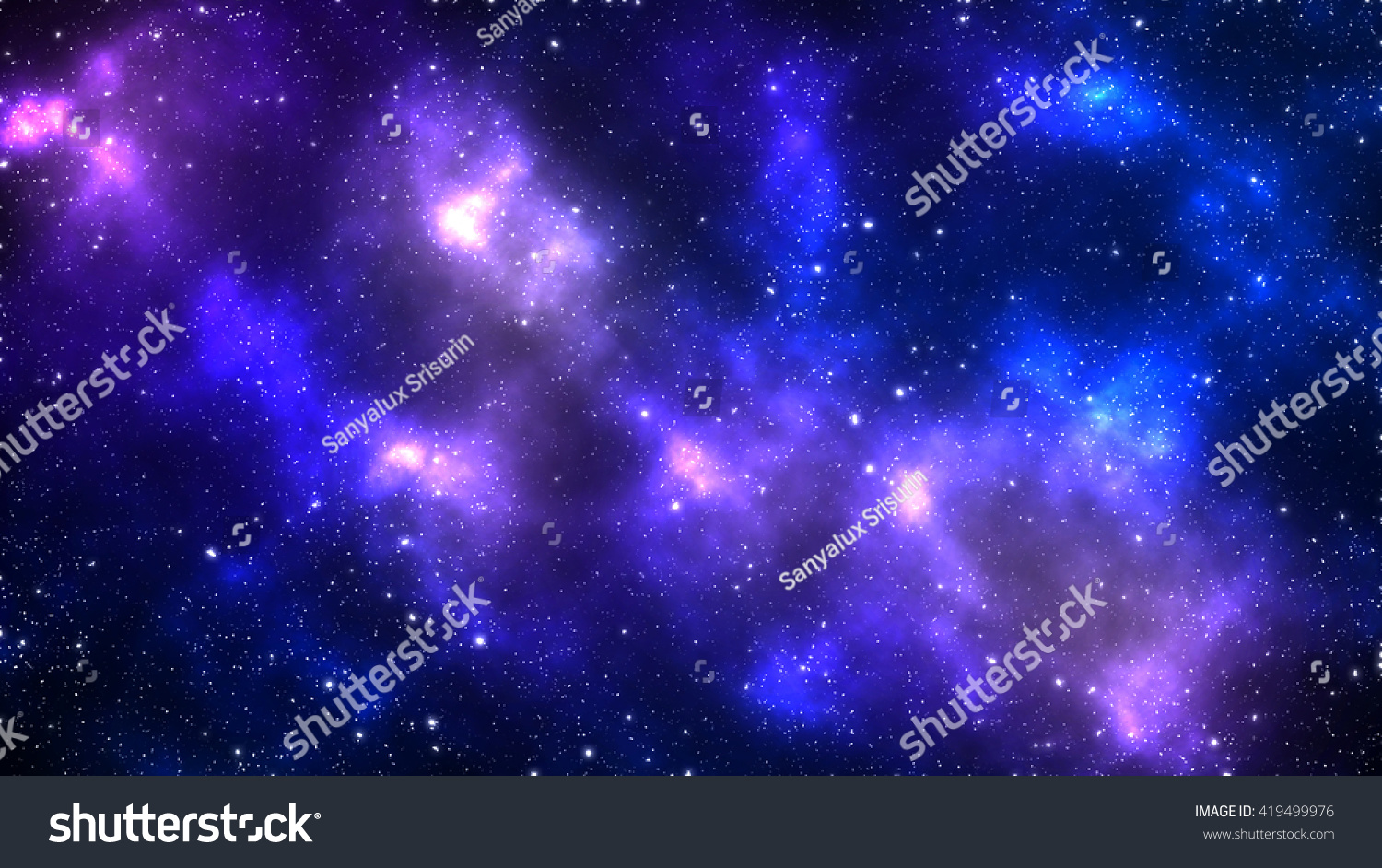 3D rendering Background with galaxy and stars #419499976