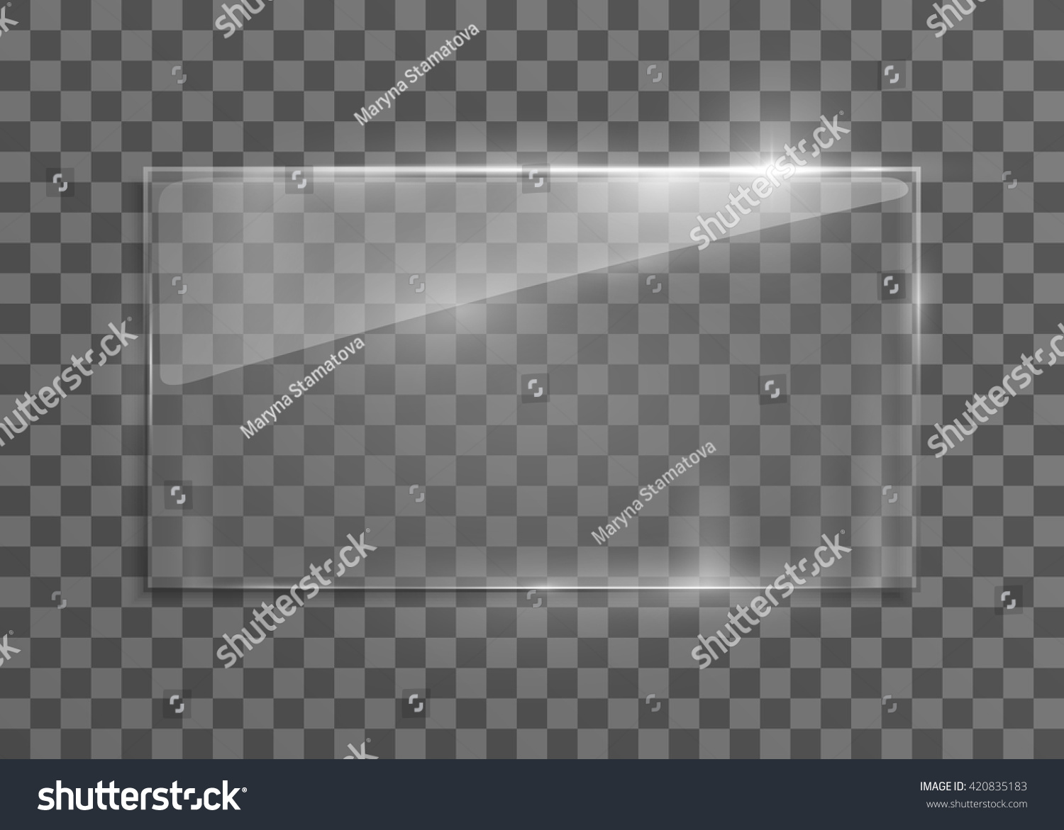 Vector glass frame. Isolated on transparent background. Vector illustration, eps 10. #420835183