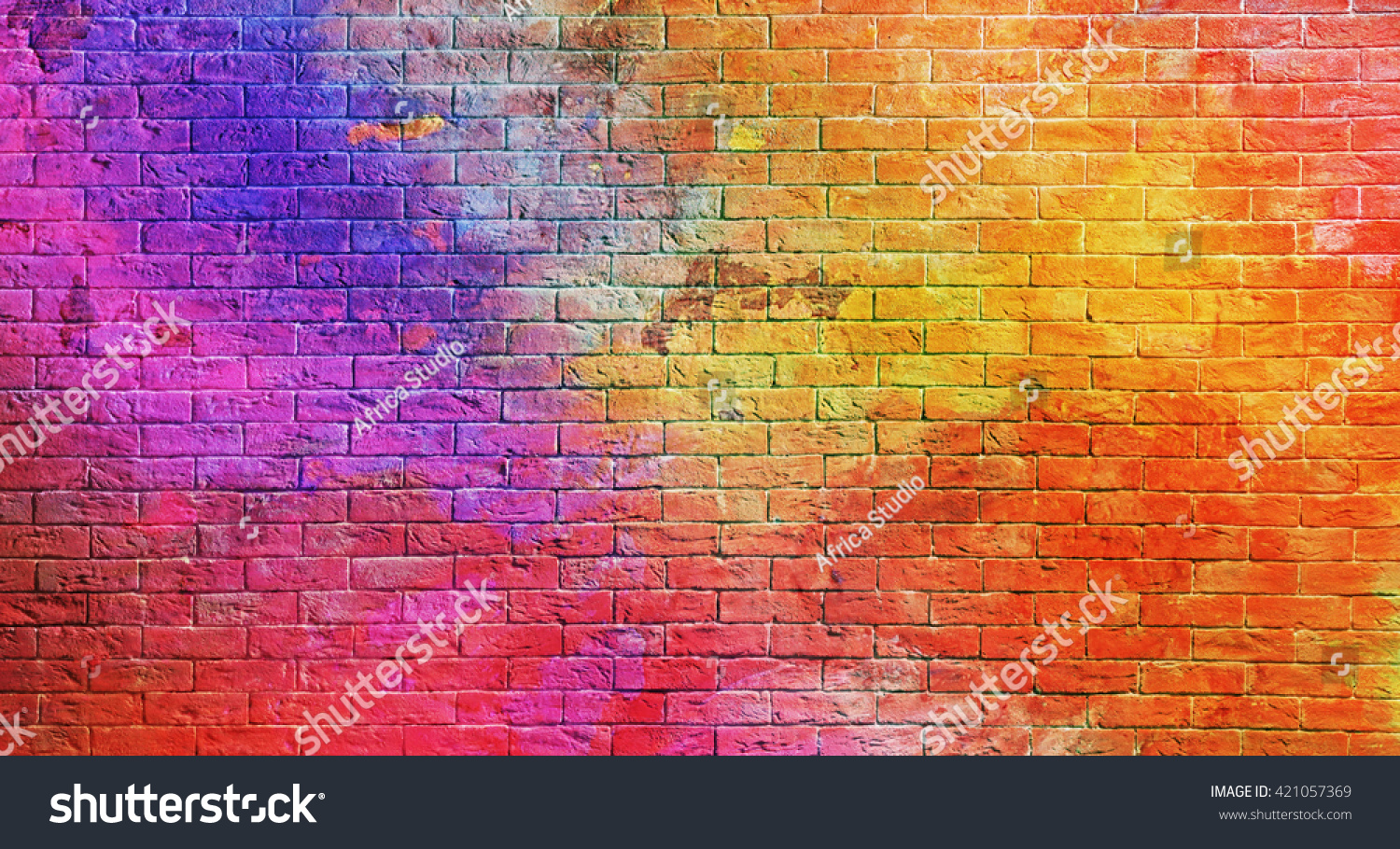 Colorful  brick wall background #421057369