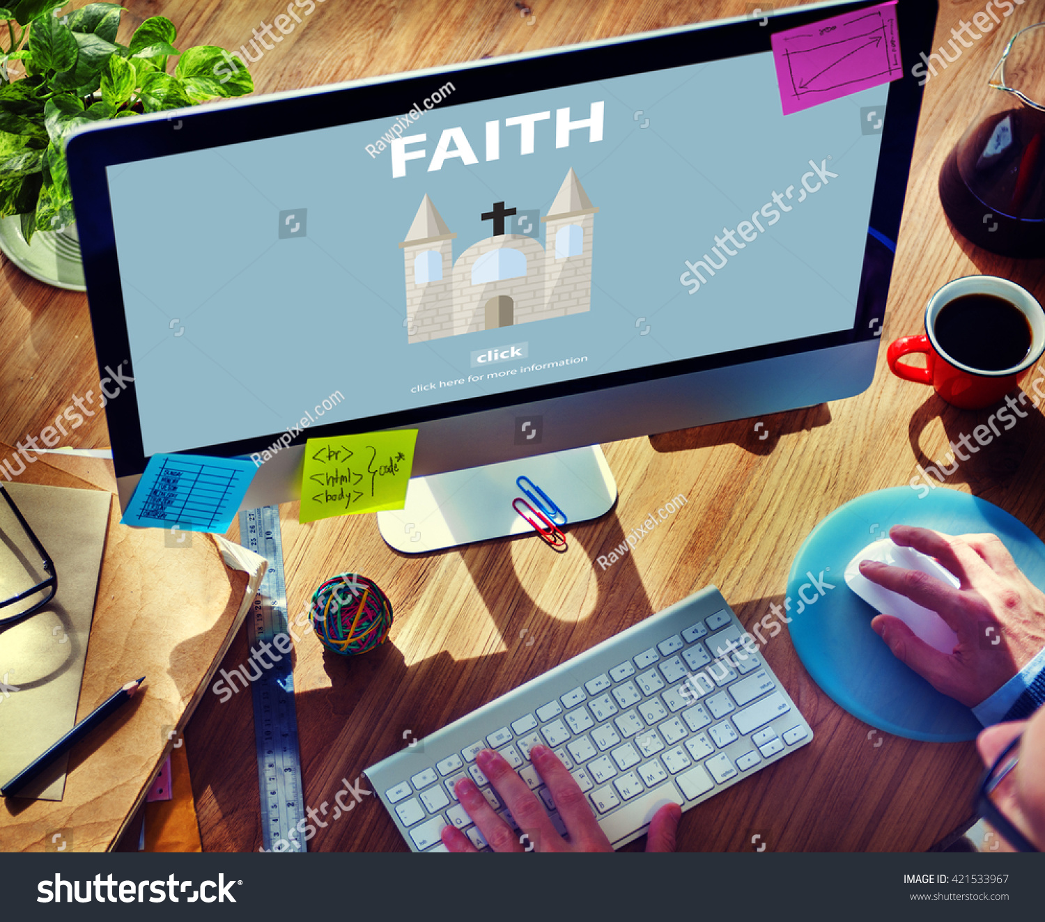 Faith Ideas Imagine Inspiration Mindset Trust Concept #421533967