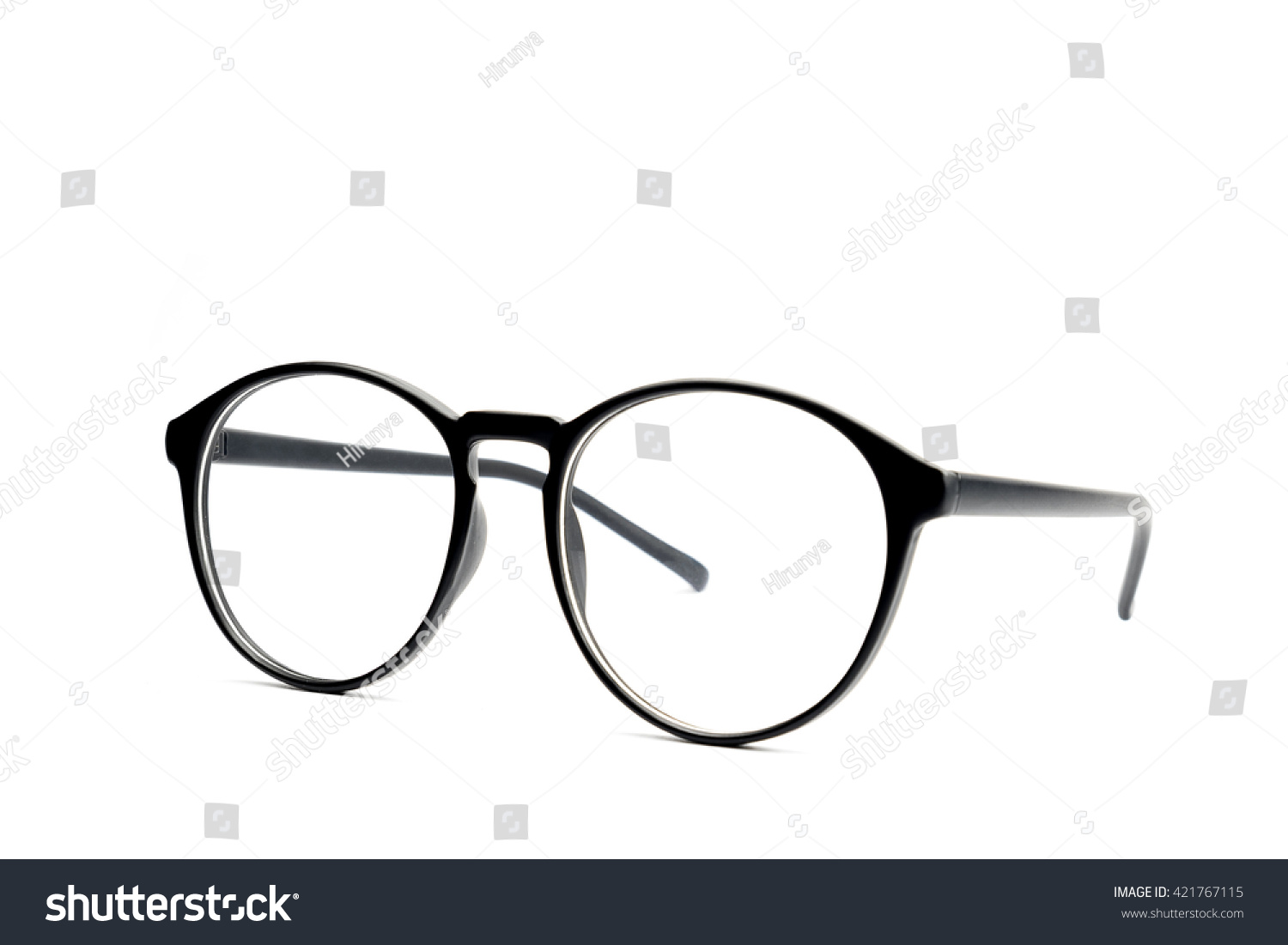 Black eye glasses Isolated on white background. #421767115