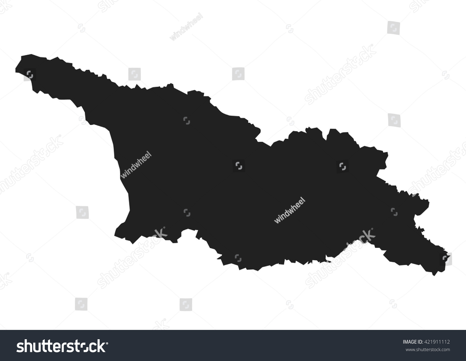 vector map of Georgia - Royalty Free Stock Vector 421911112 - Avopix.com