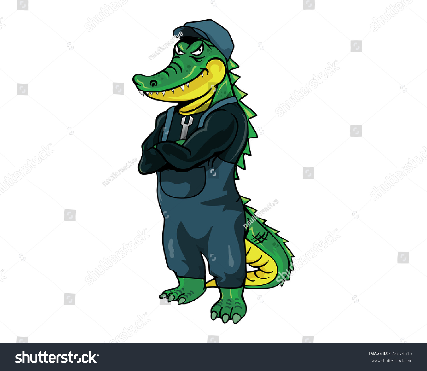 Crocodile Occupational Character - Mechanic - Royalty Free Stock Vector ...