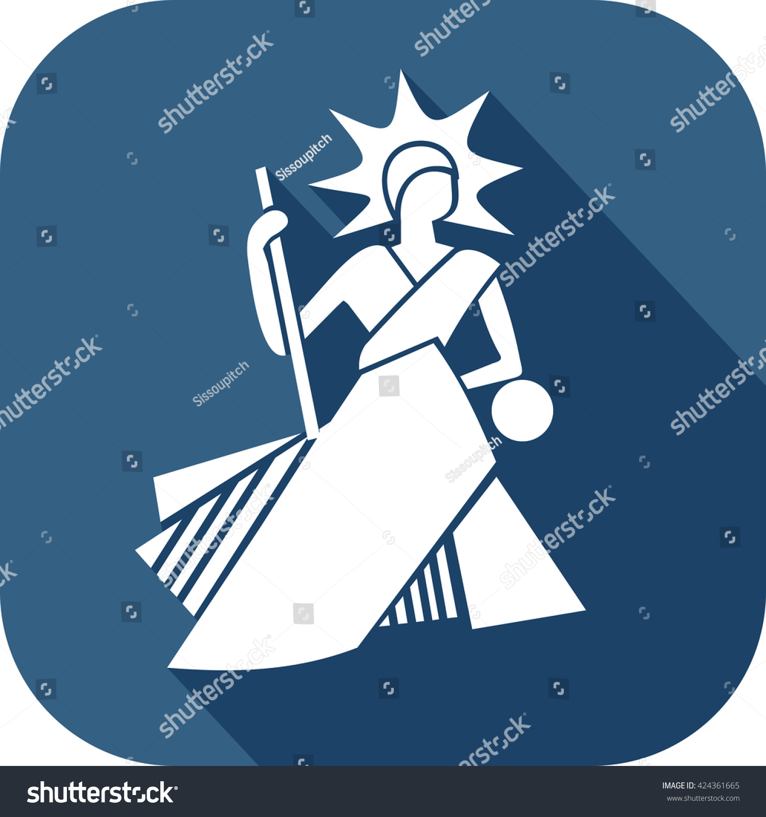 Bailiff icon in a simple and pure style - Royalty Free Stock Vector ...