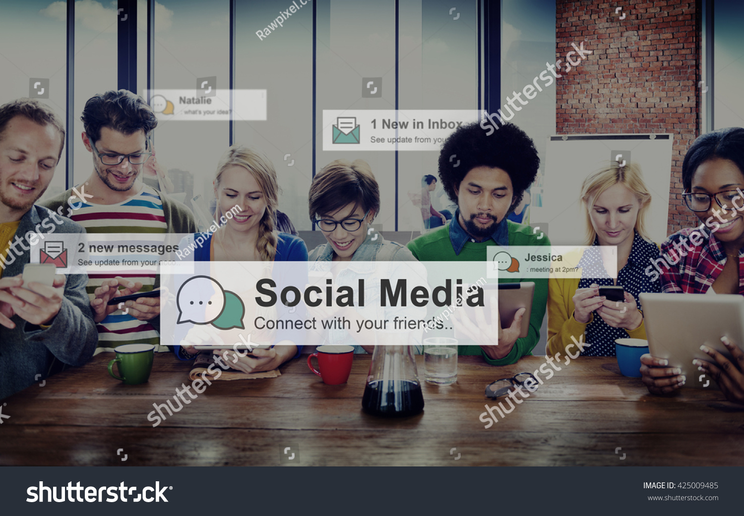 Social Media Networking Connection Communication Concept #425009485