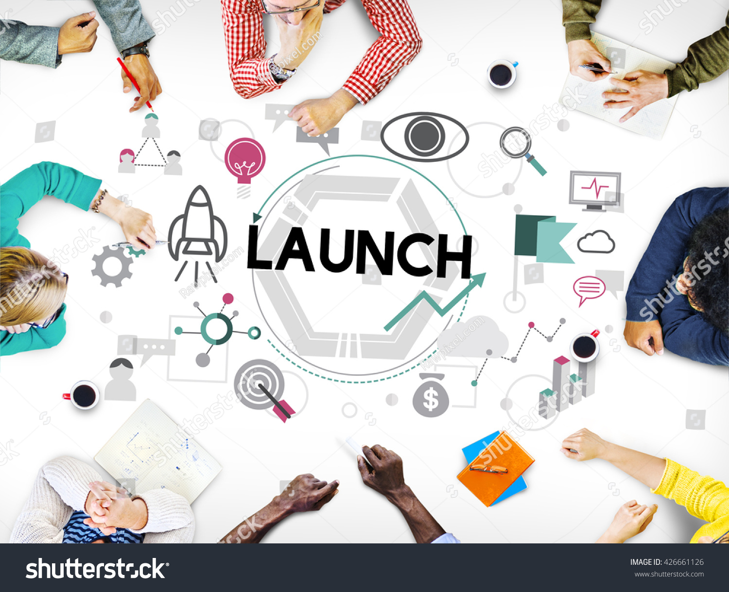 Launch Begin Introduce Kick Off New Business Concept #426661126